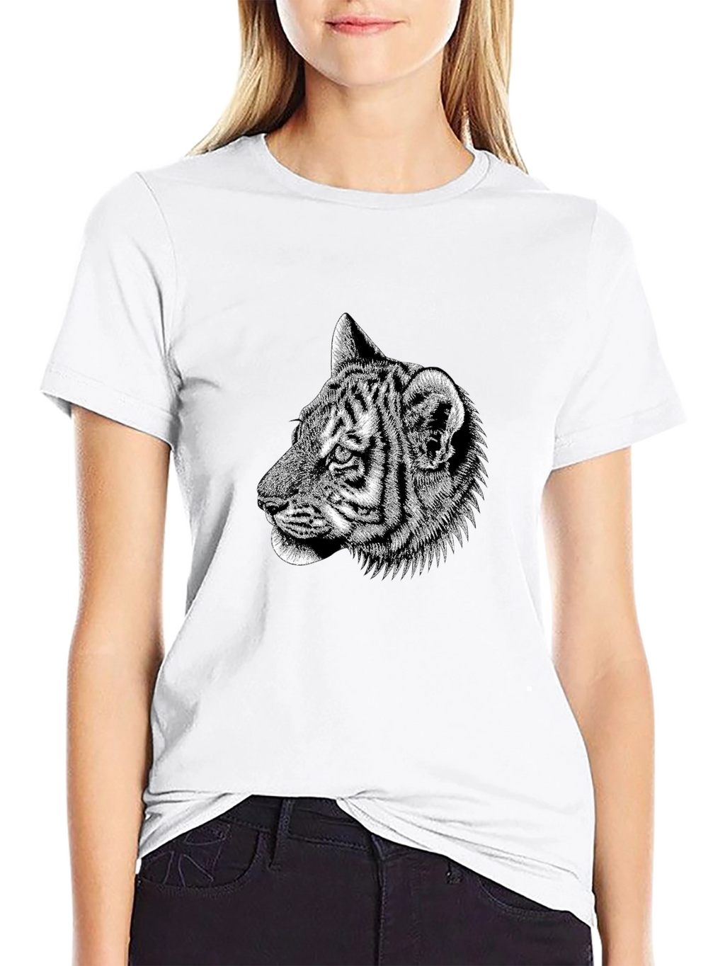 Cool Tiger Graphic Black T-Shirt