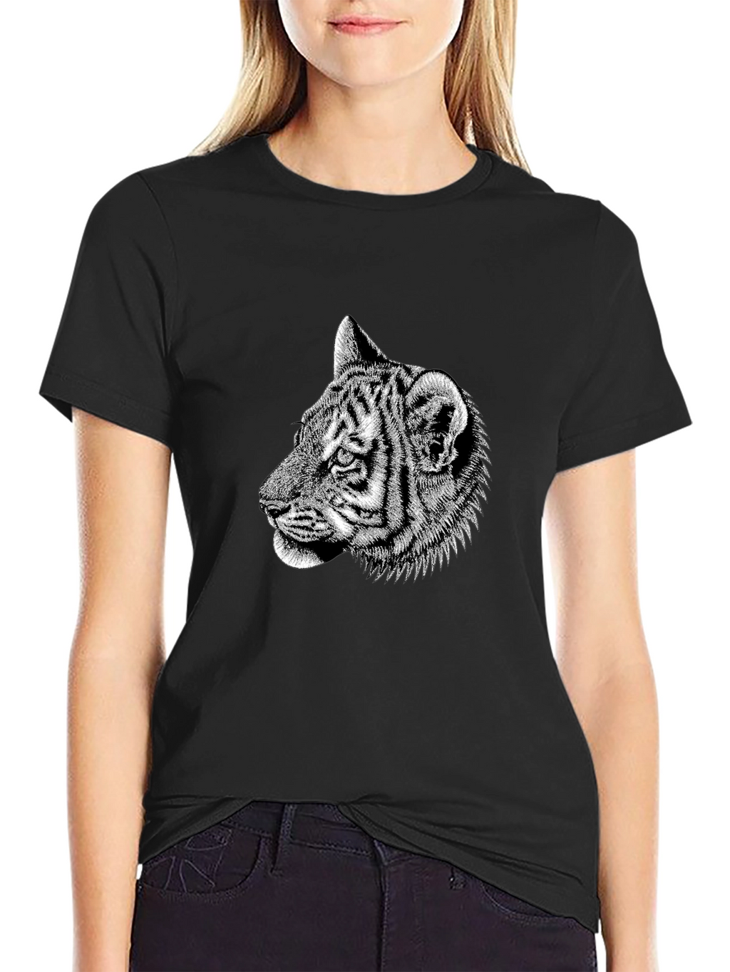 Cool Tiger Graphic Black T-Shirt