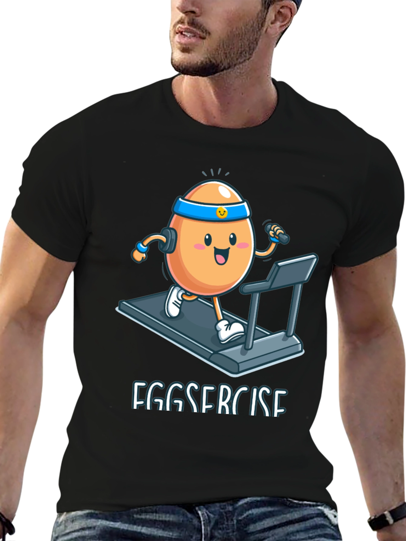 Eggsercise T-Shirt: Funny Workout Egg Tee