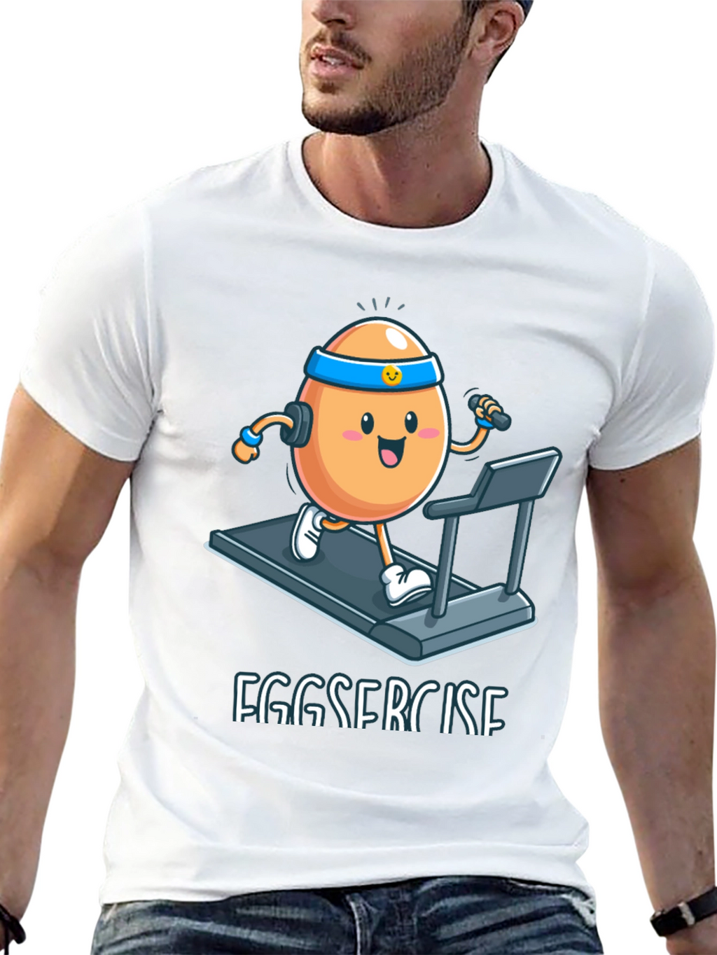 Eggsercise T-Shirt: Funny Workout Egg Tee