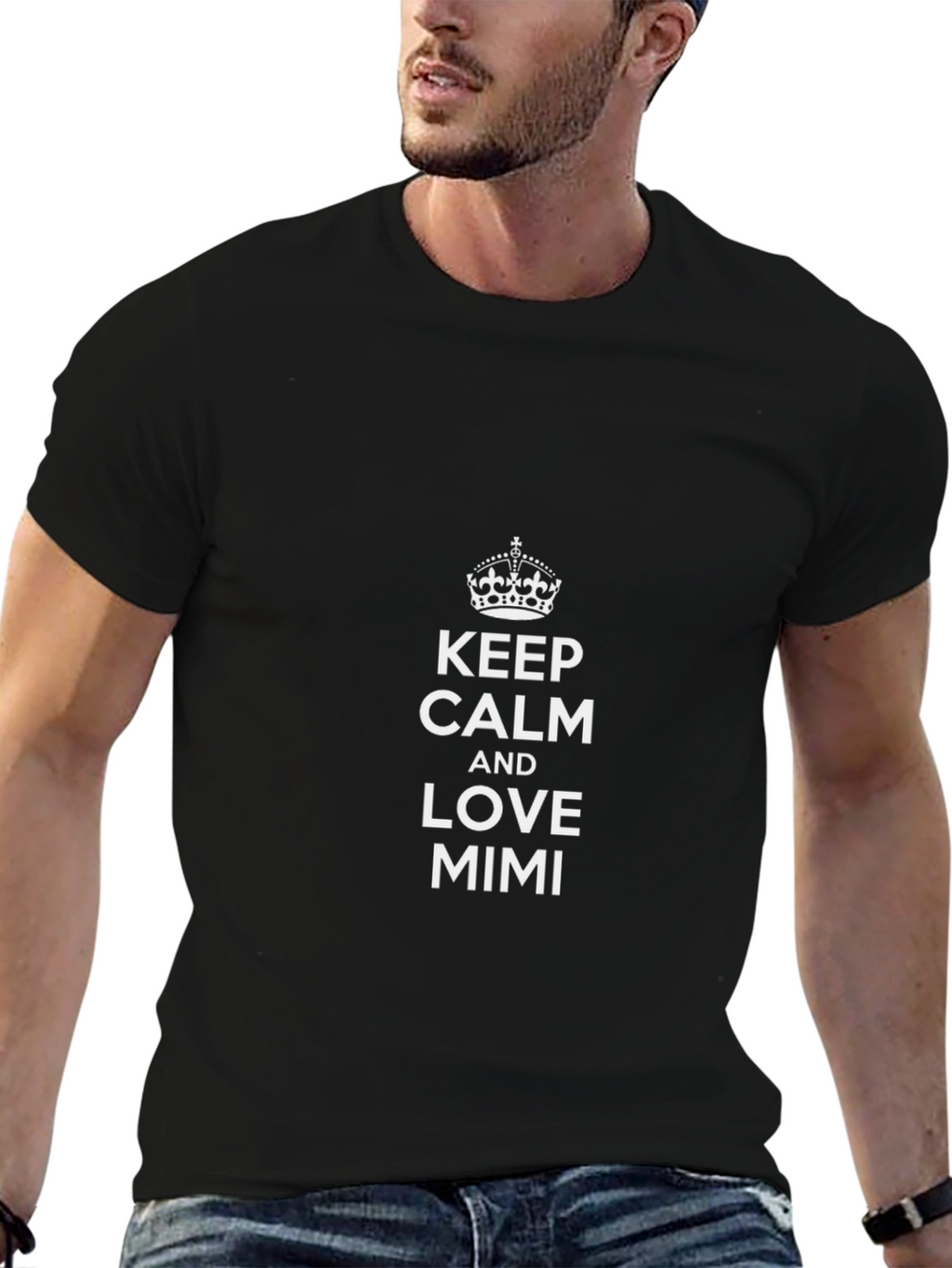 Keep Calm Love Mimi Black T-Shirt