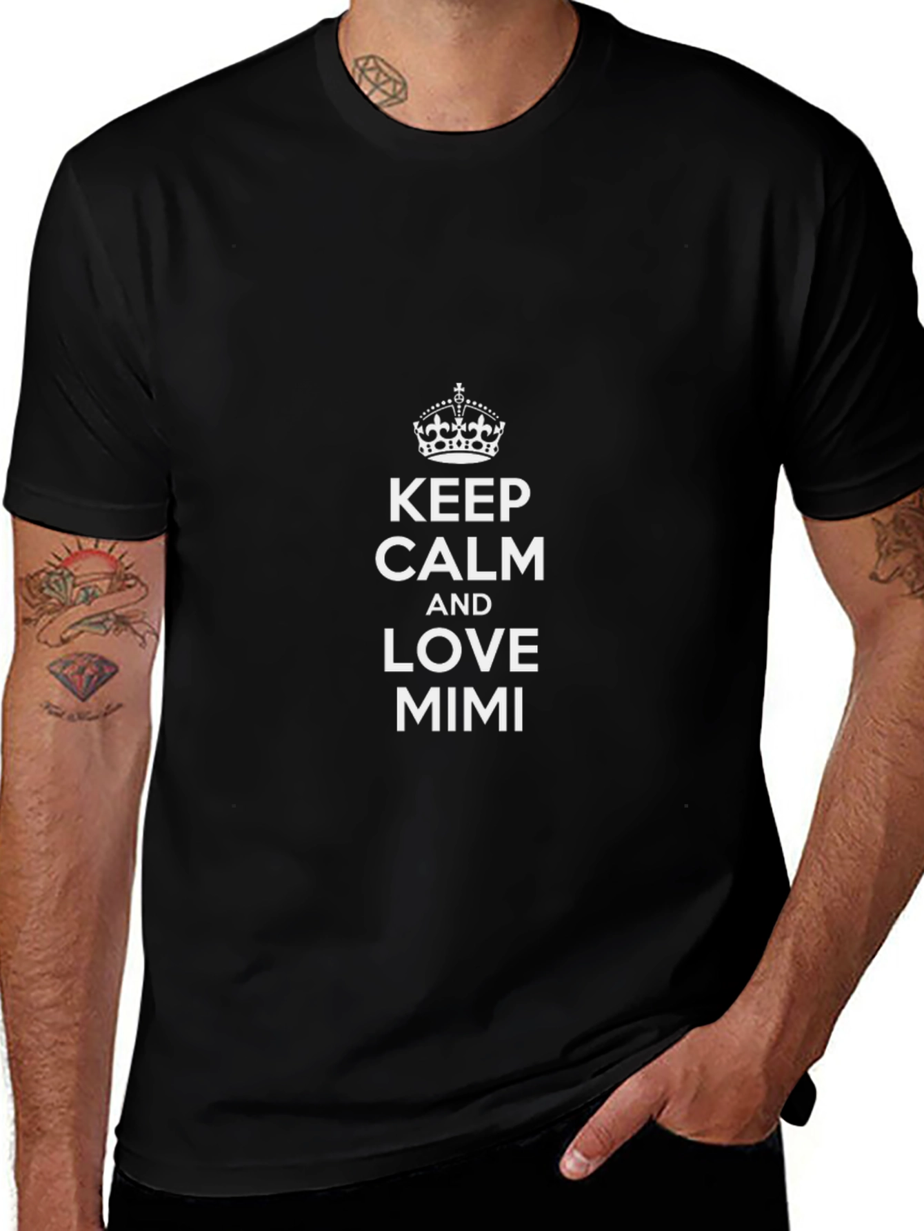 Keep Calm Love Mimi Black T-Shirt