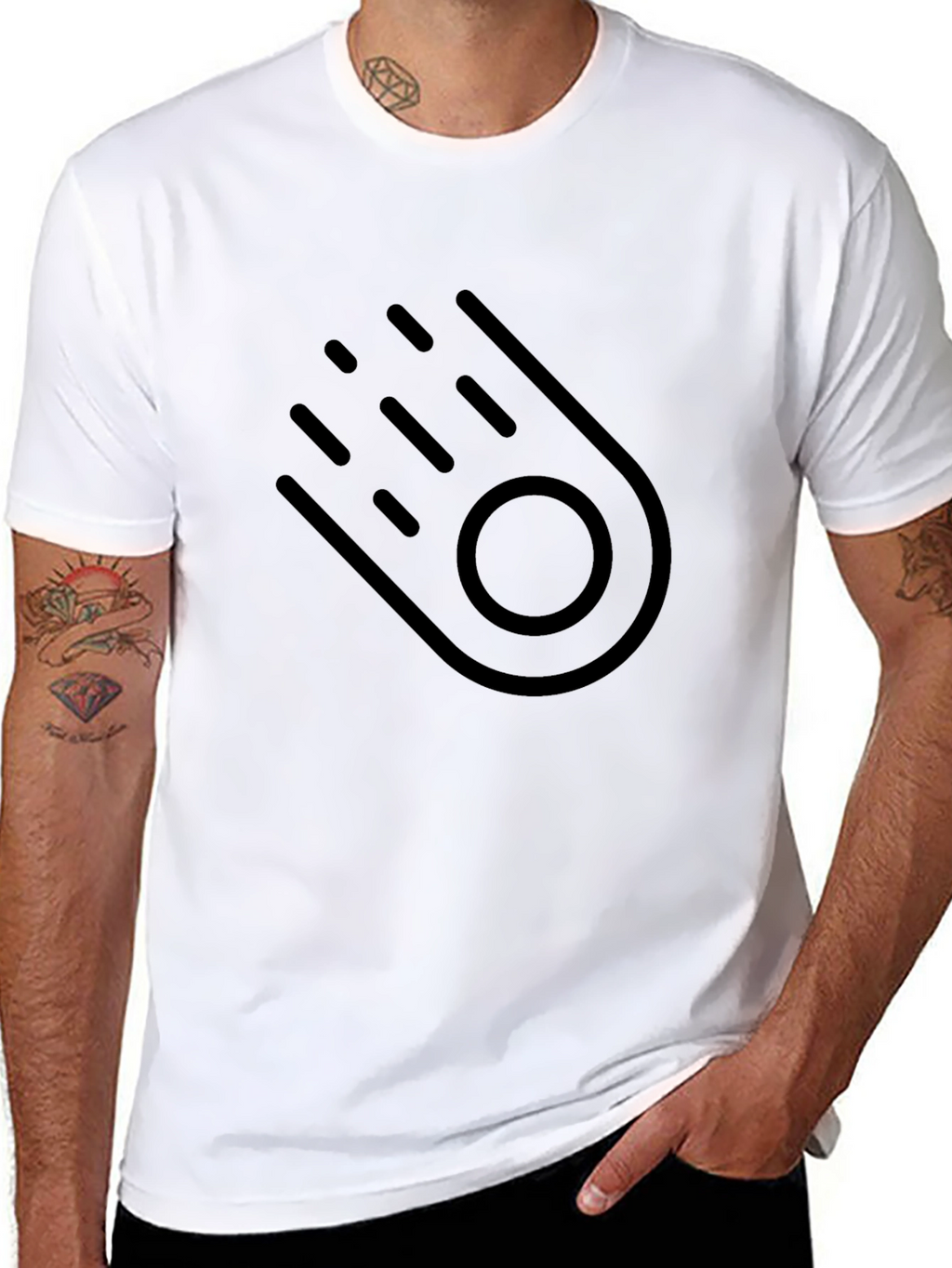 Black Comet Graphic Tee - Stylish Casual Wear
