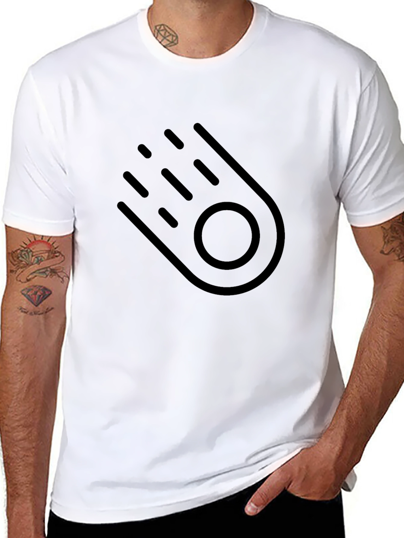 Black Comet Graphic Tee - Stylish Casual Wear