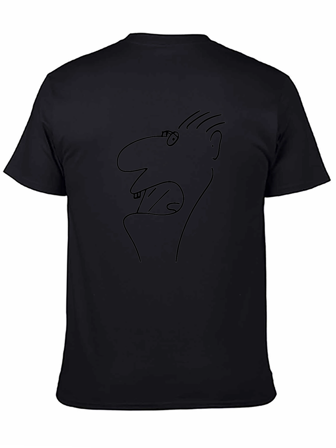 Cartoon Graphic Black T-Shirt