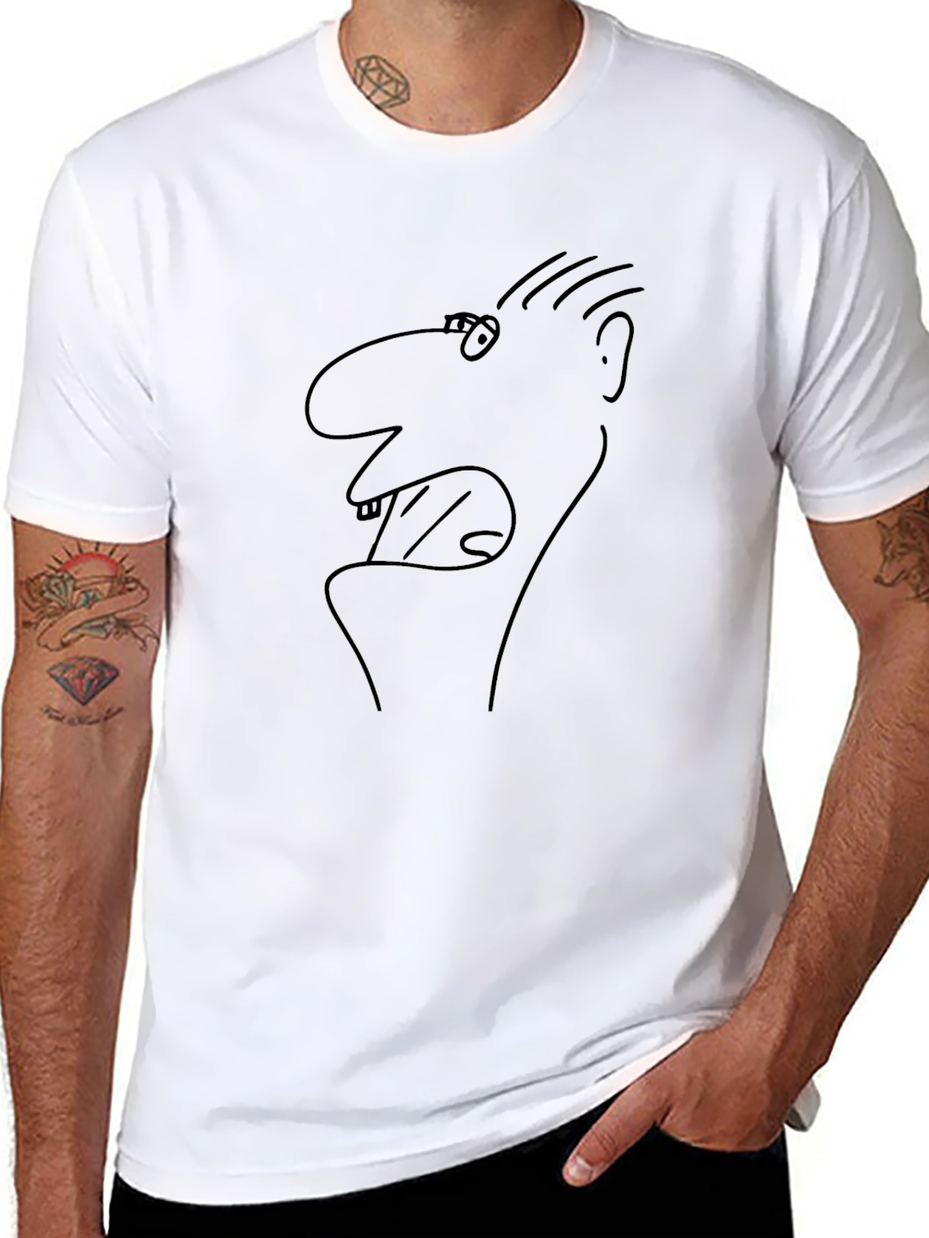 Cartoon Graphic Black T-Shirt