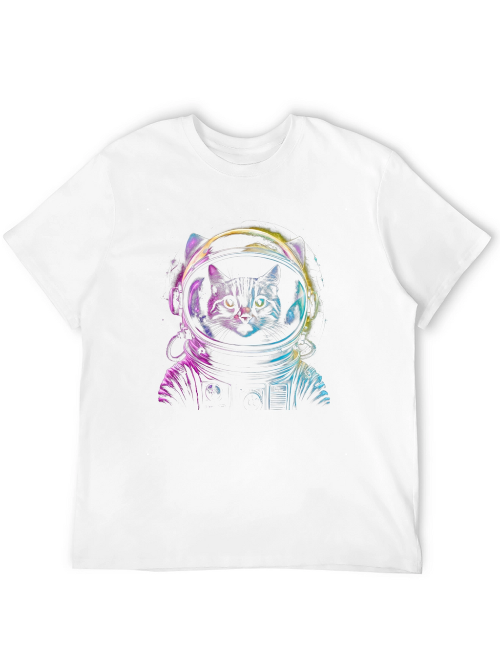 Astronaut Cat Graphic Tee - Space Kitten T-Shirt