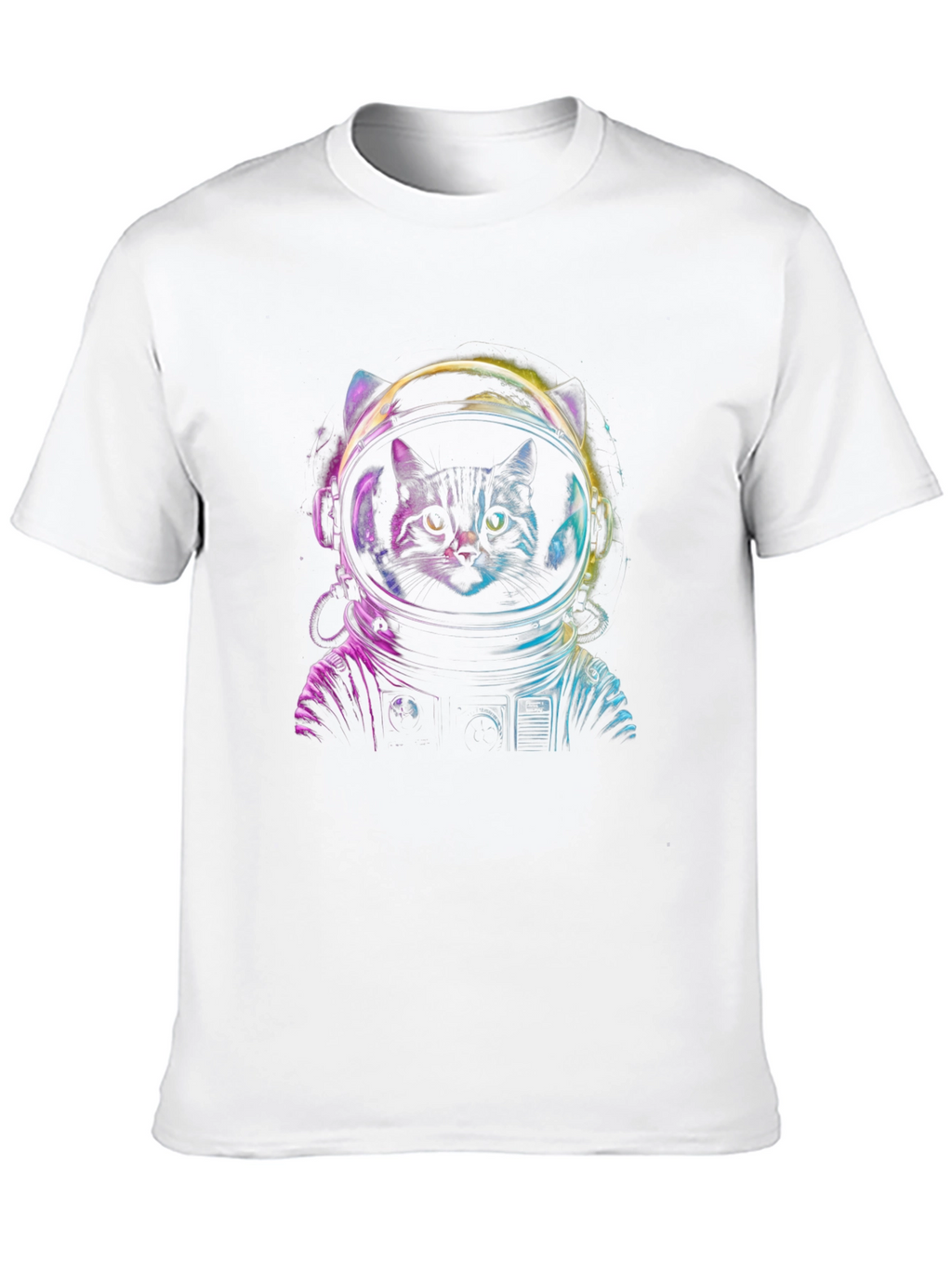 Astronaut Cat Graphic Tee - Space Kitten T-Shirt