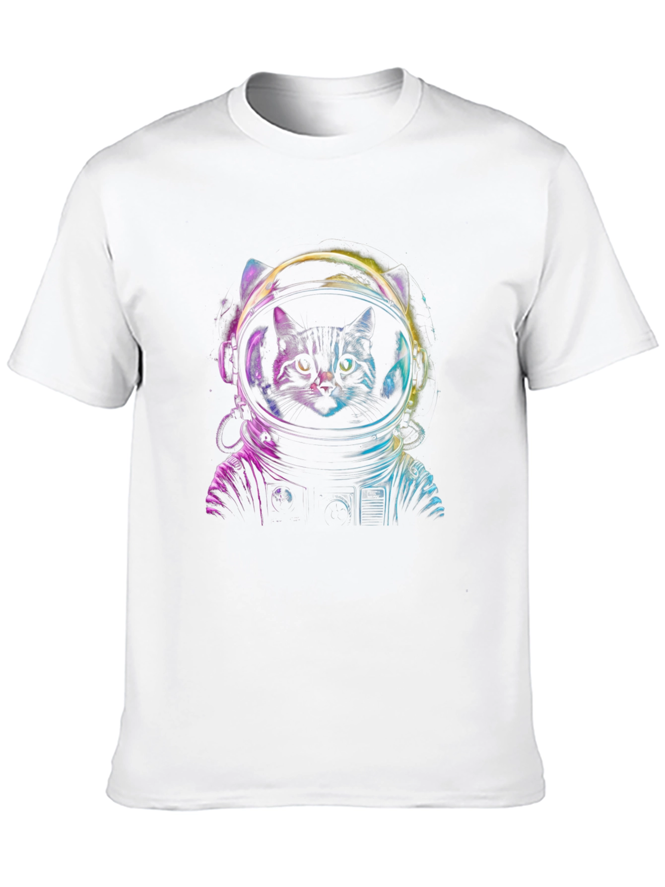 Astronaut Cat Graphic Tee - Space Kitten T-Shirt