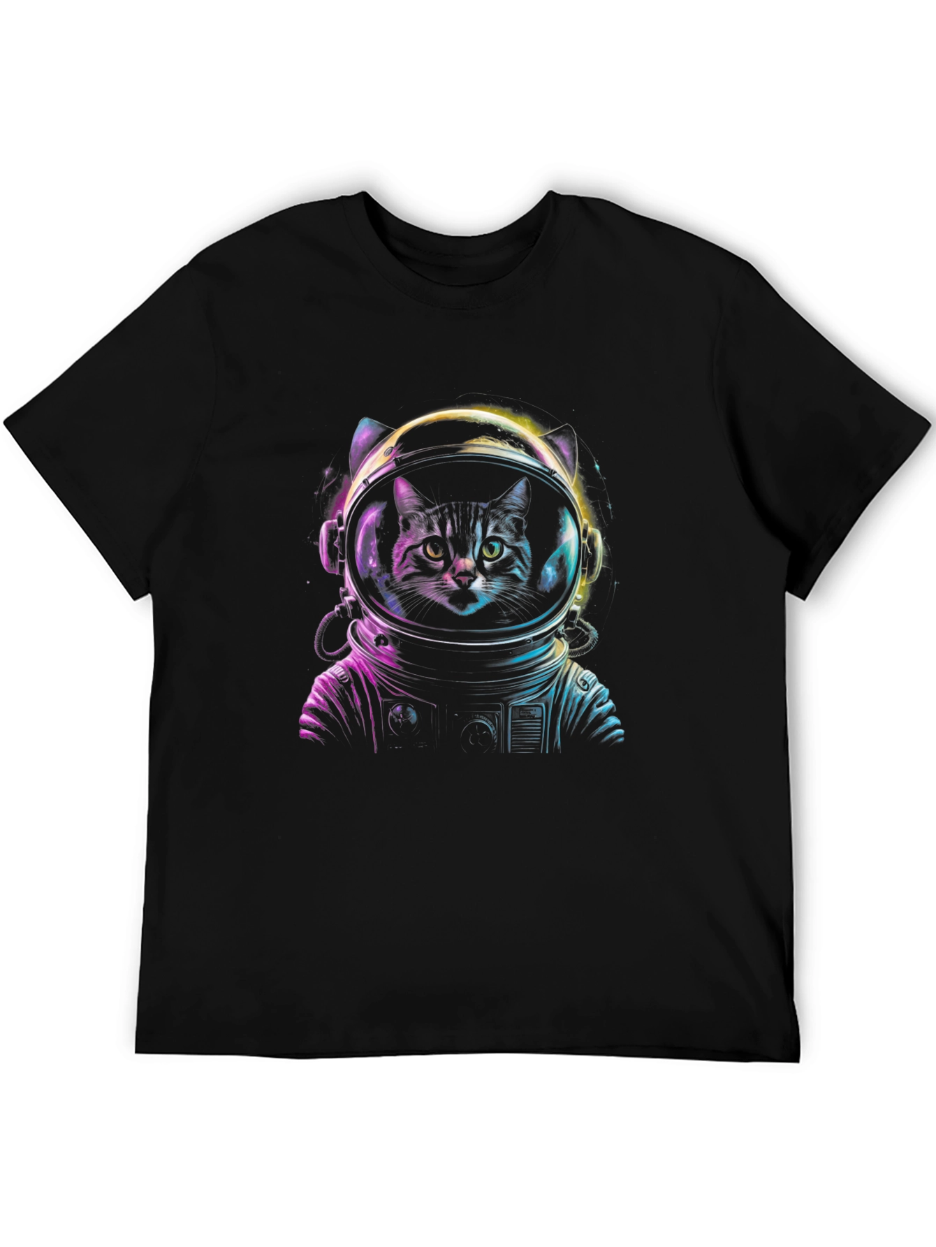Astronaut Cat Graphic Tee - Space Kitten T-Shirt