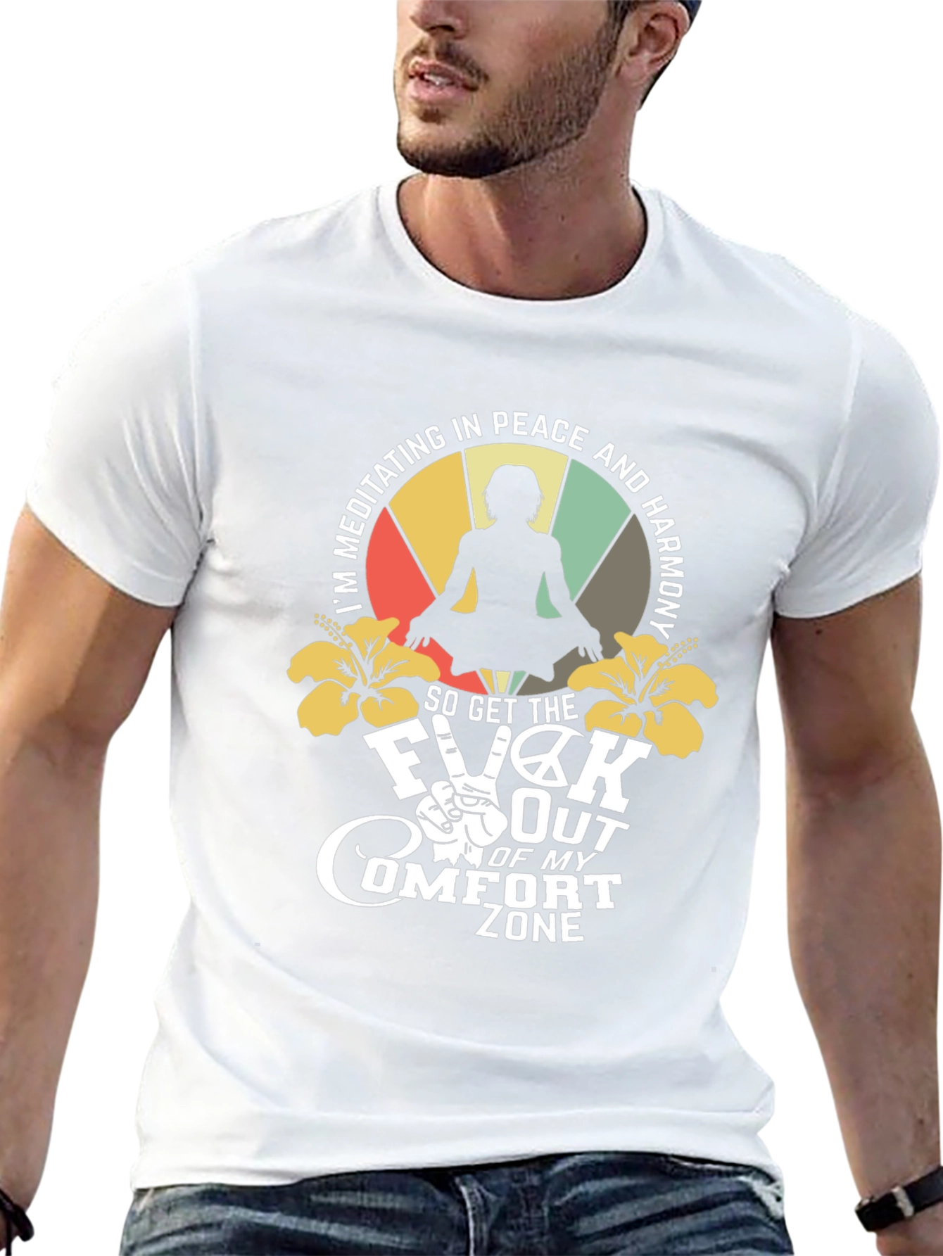 Meditating Peace Harmony Graphic T-Shirt