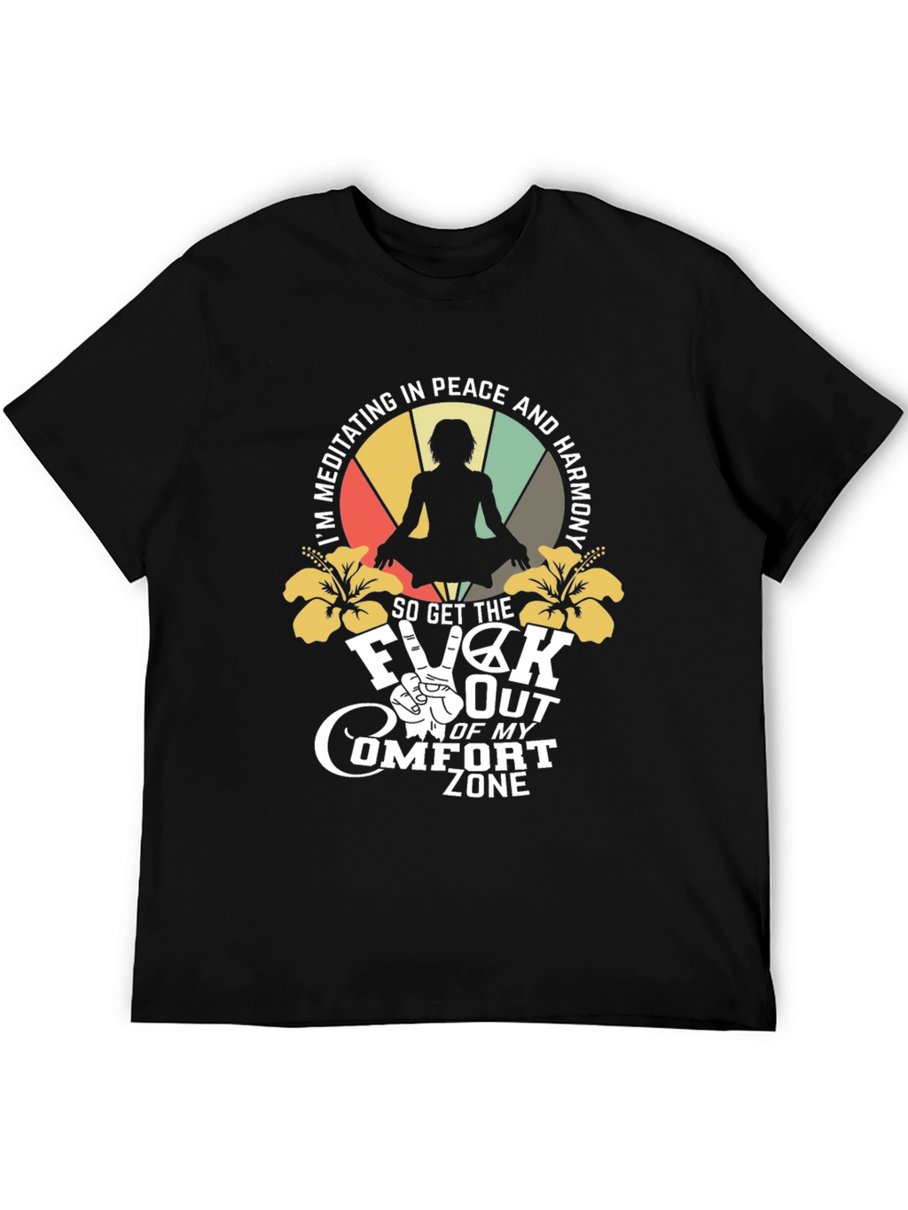 Meditating Peace Harmony Graphic T-Shirt