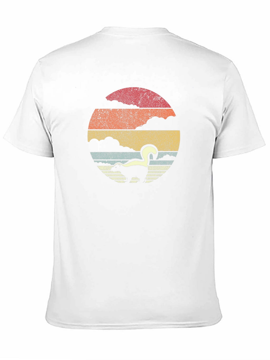 Retro Skunk Sunset T-Shirt - Soft Cotton Blend