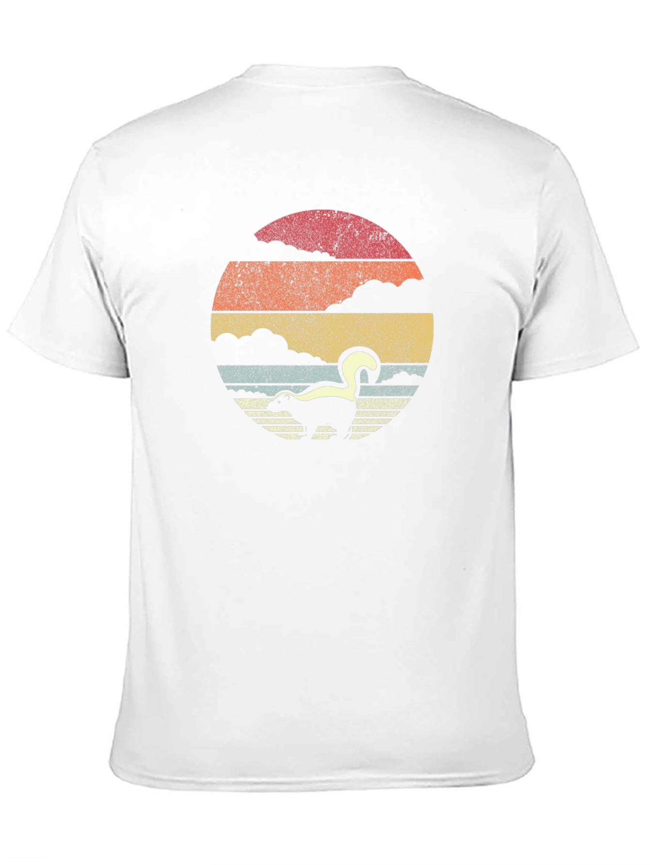 Retro Skunk Sunset T-Shirt - Soft Cotton Blend