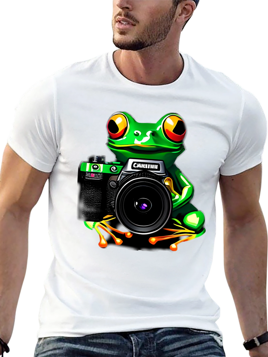 Frog Photographer Graphic T-Shirt