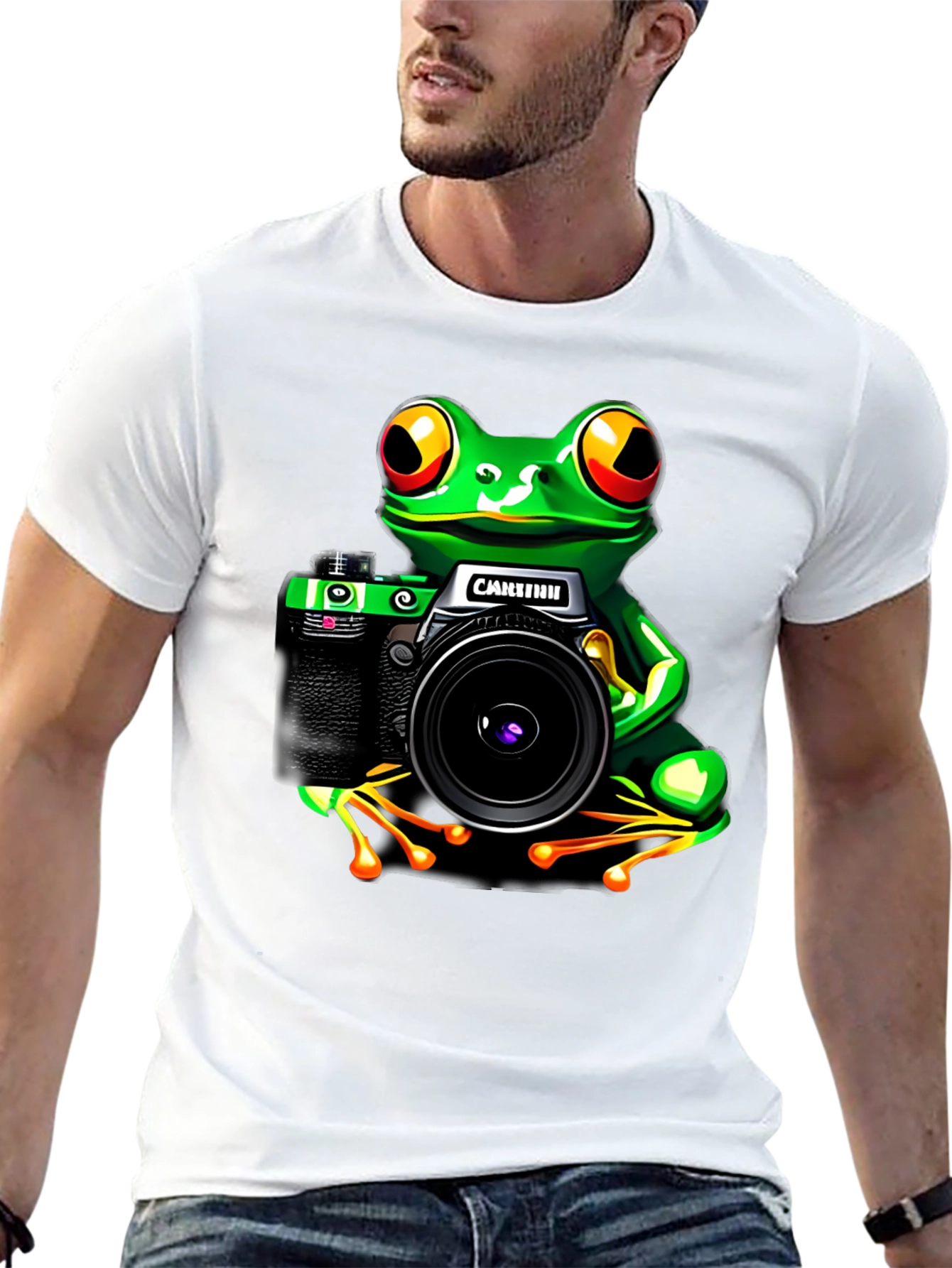 Frog Photographer Graphic T-Shirt