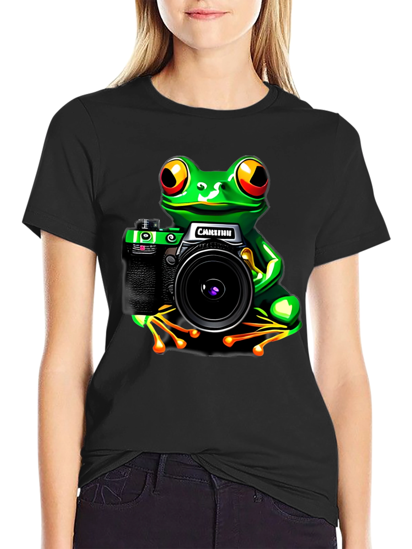 Frog Photographer Graphic T-Shirt