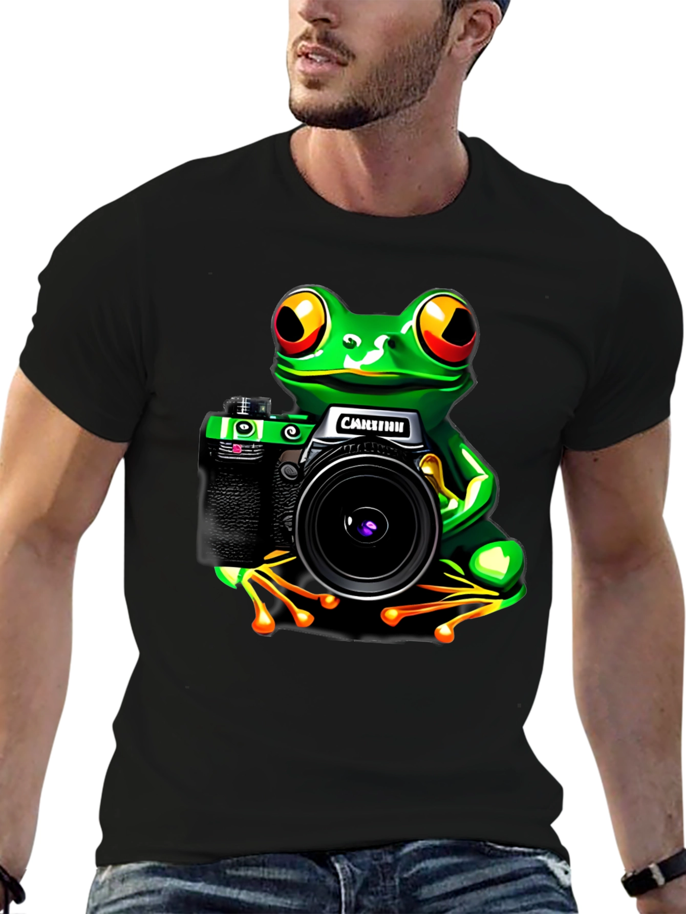 Frog Photographer Graphic T-Shirt