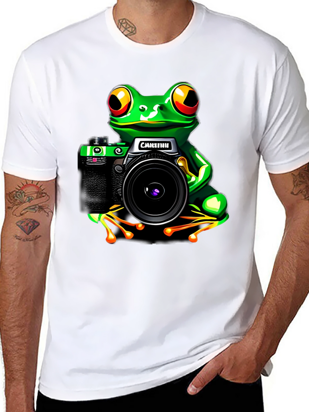 Frog Photographer Graphic T-Shirt