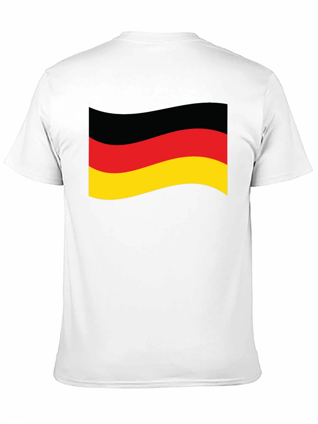 German Flag Graphic Tee - Black Cotton Shirt