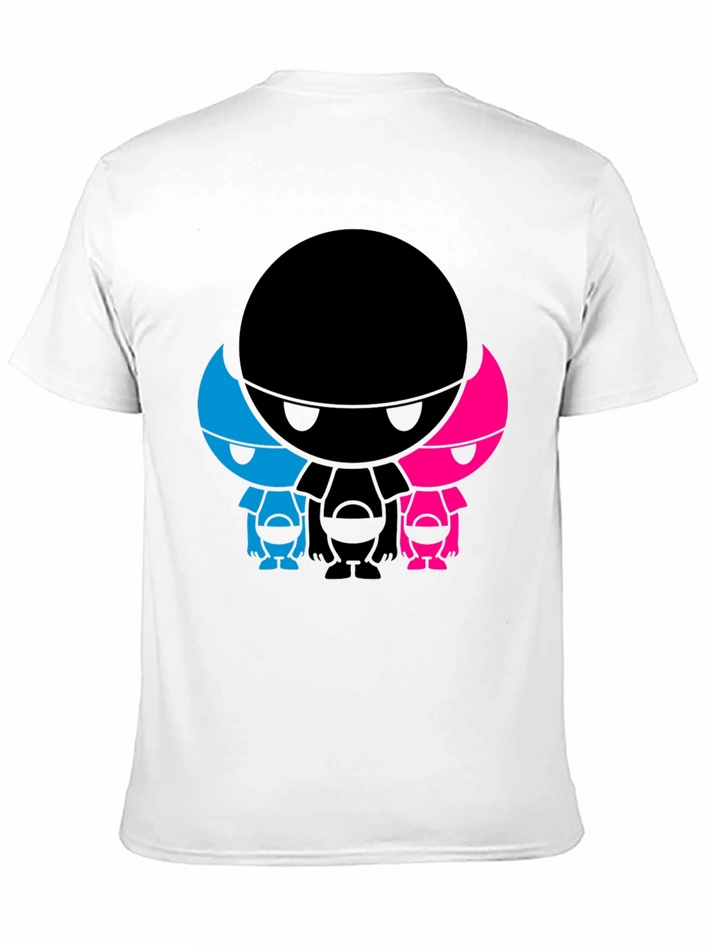 Abstract Character Graphic Print Black T-Shirt