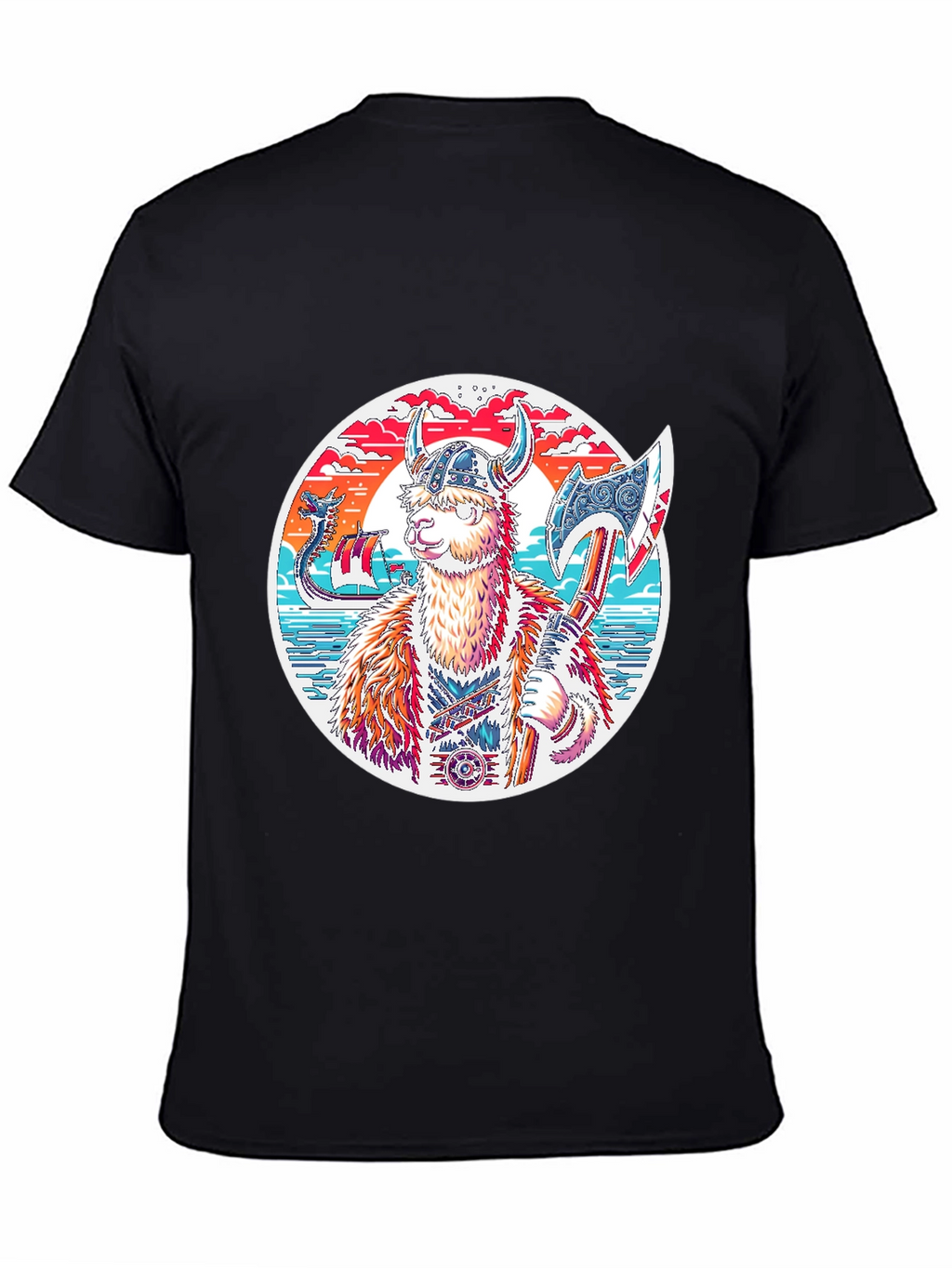 Viking Llama T-Shirt - Unique Graphic Tee