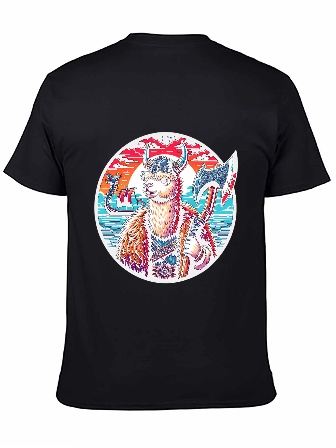 Viking Llama T-Shirt - Unique Graphic Tee