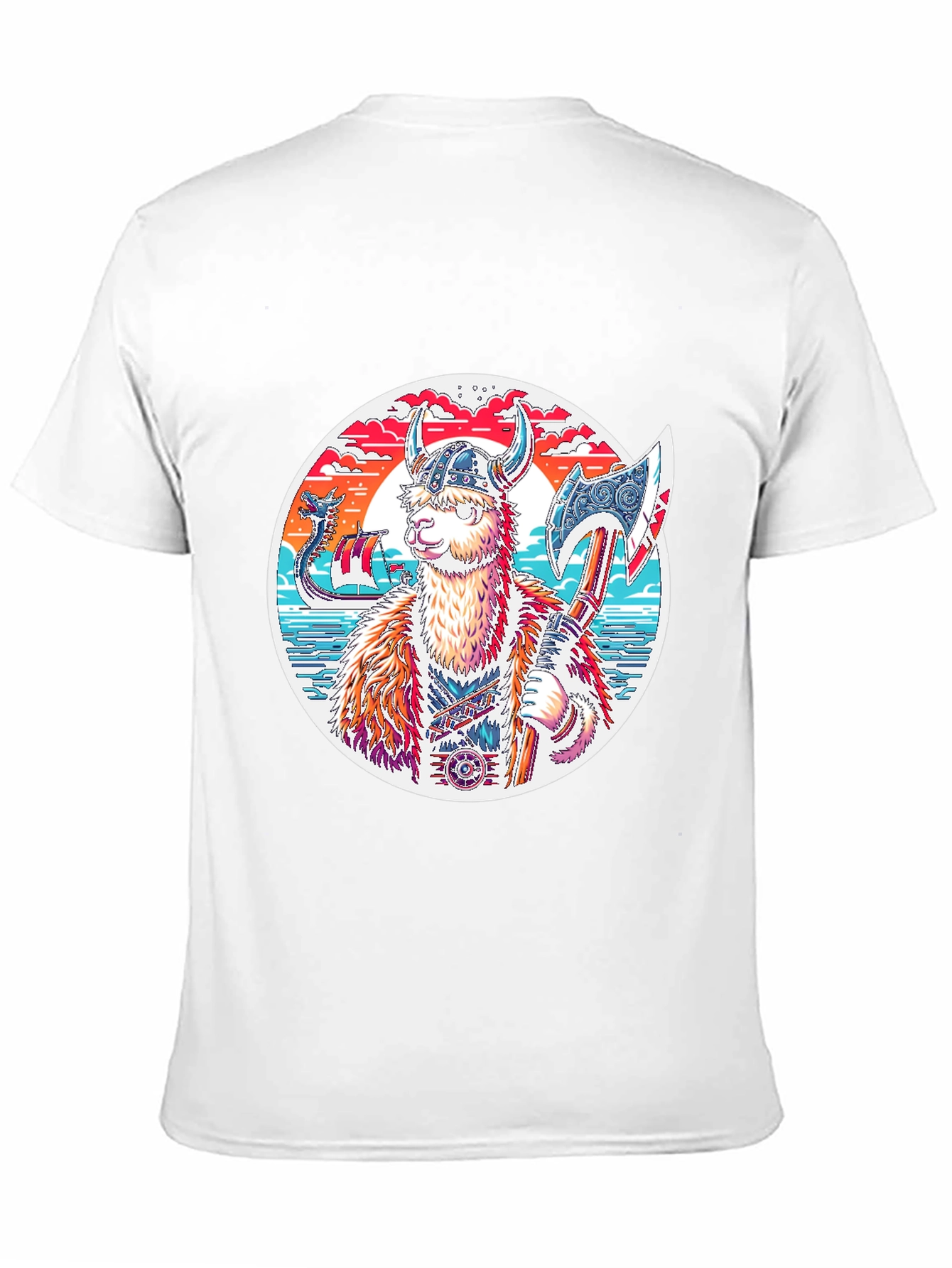 Viking Llama T-Shirt - Unique Graphic Tee