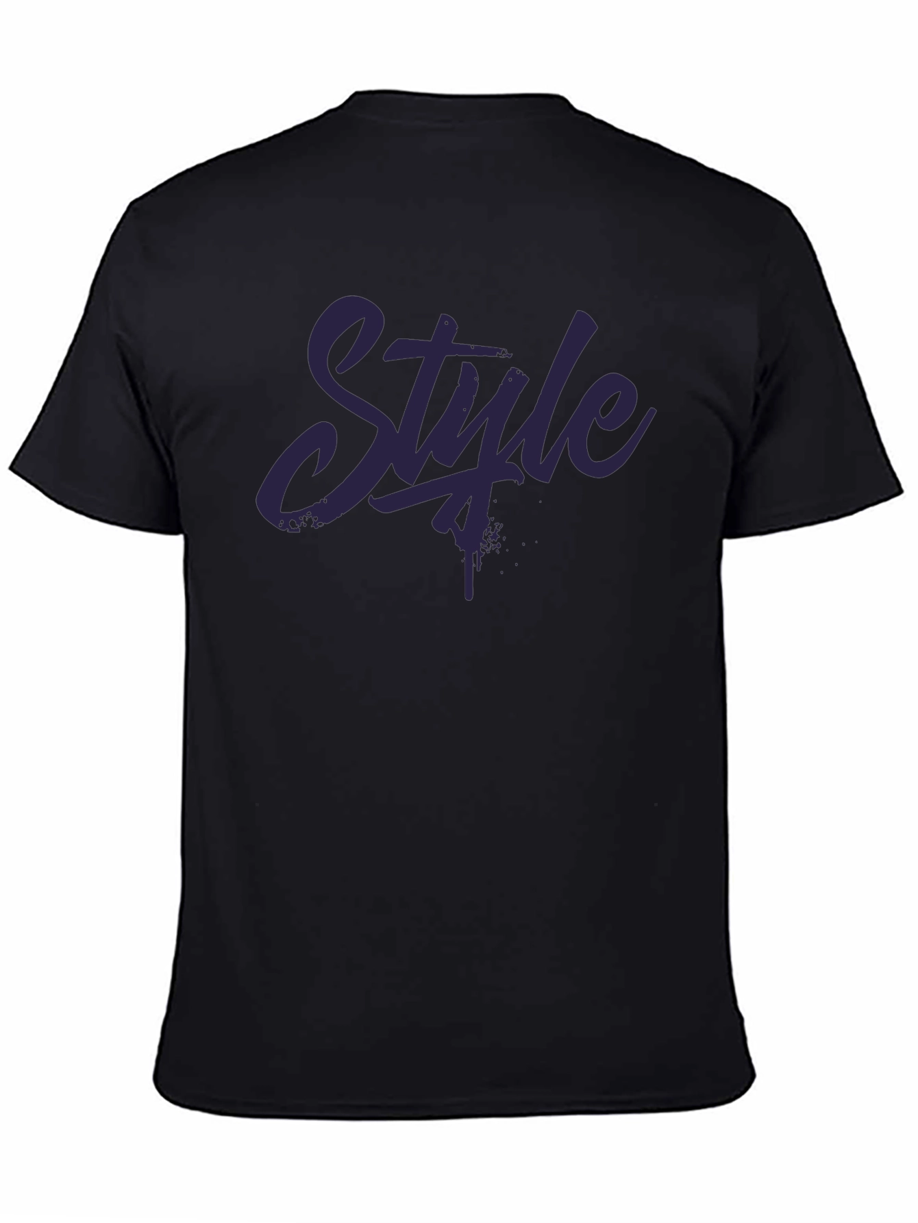 Mens Black Style Graphic T-Shirt