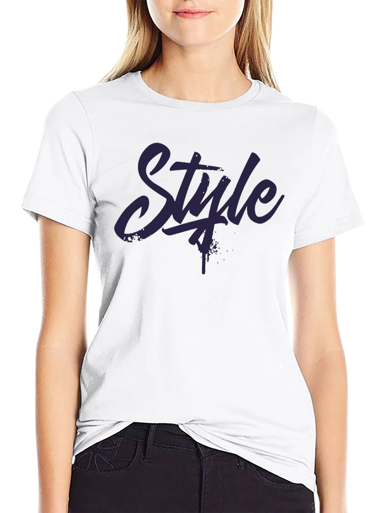 Mens Black Style Graphic T-Shirt