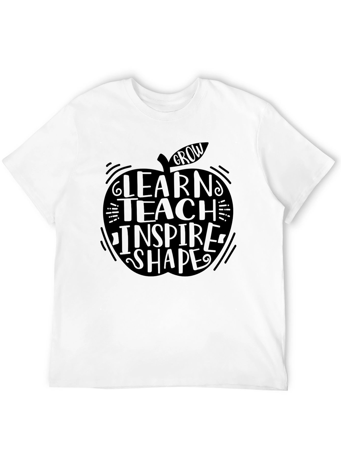 Teacher Apple Graphic Tee - Learn Teach Inspire