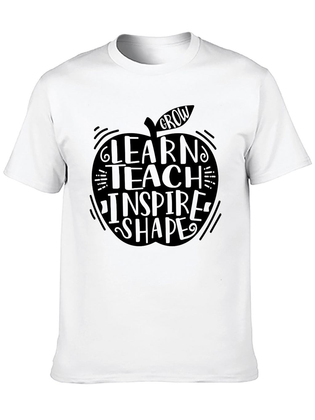 Teacher Apple Graphic Tee - Learn Teach Inspire