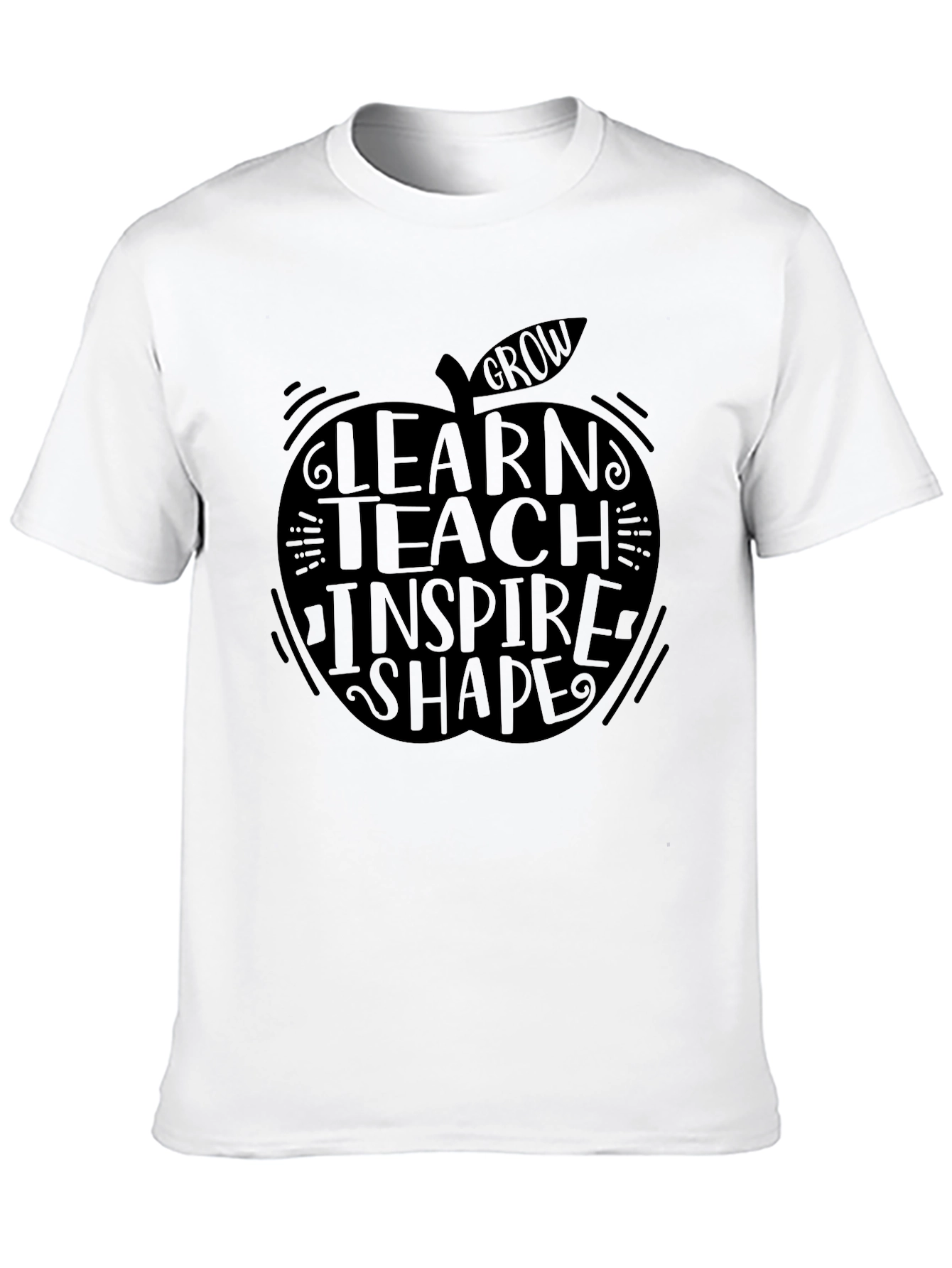 Teacher Apple Graphic Tee - Learn Teach Inspire