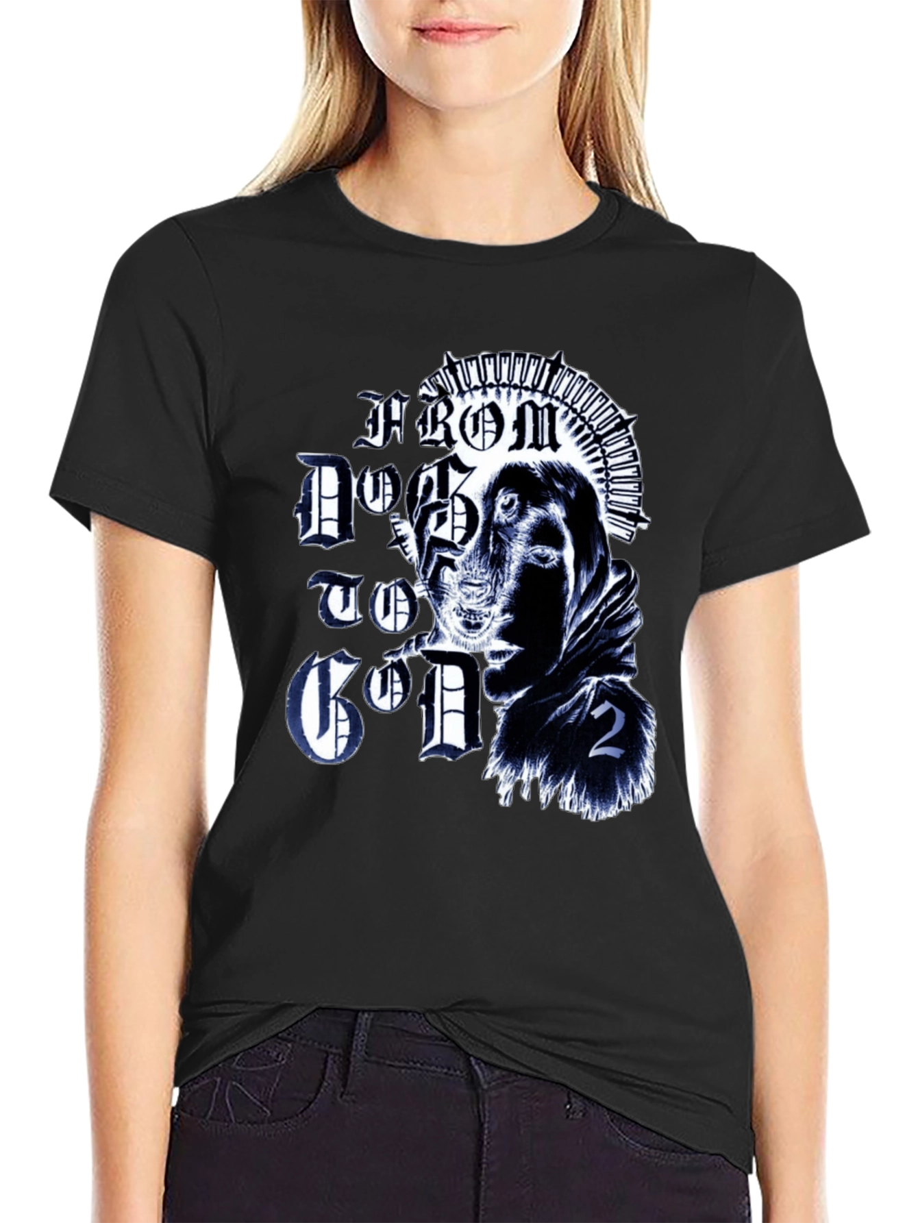 From Dog to God 2 Black Graphic Tee