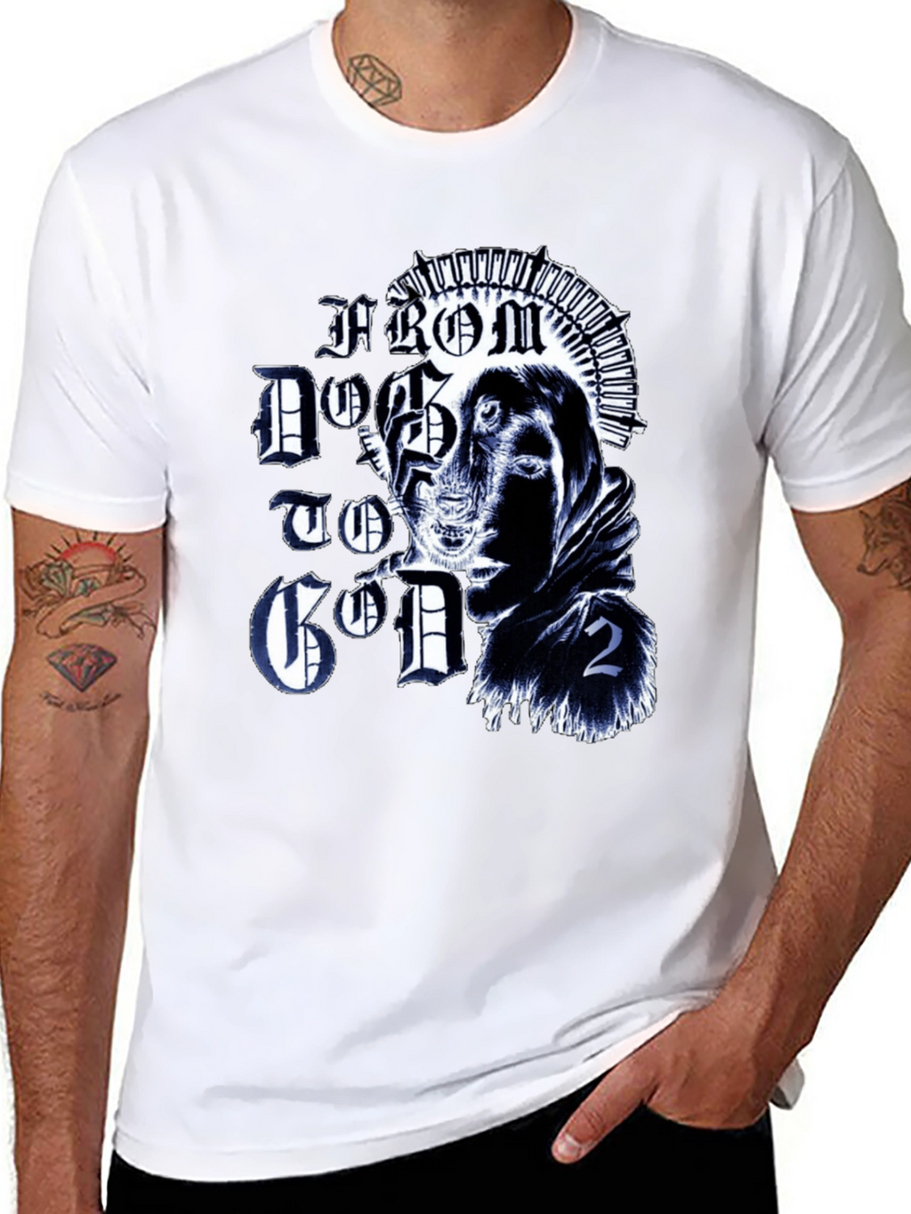 From Dog to God 2 Black Graphic Tee
