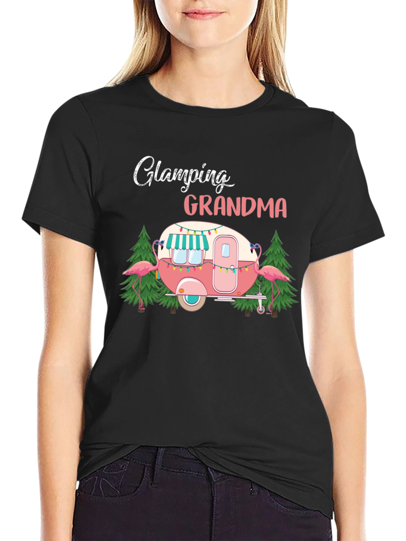 Glamping Grandma T-Shirt - Cute Camper Design