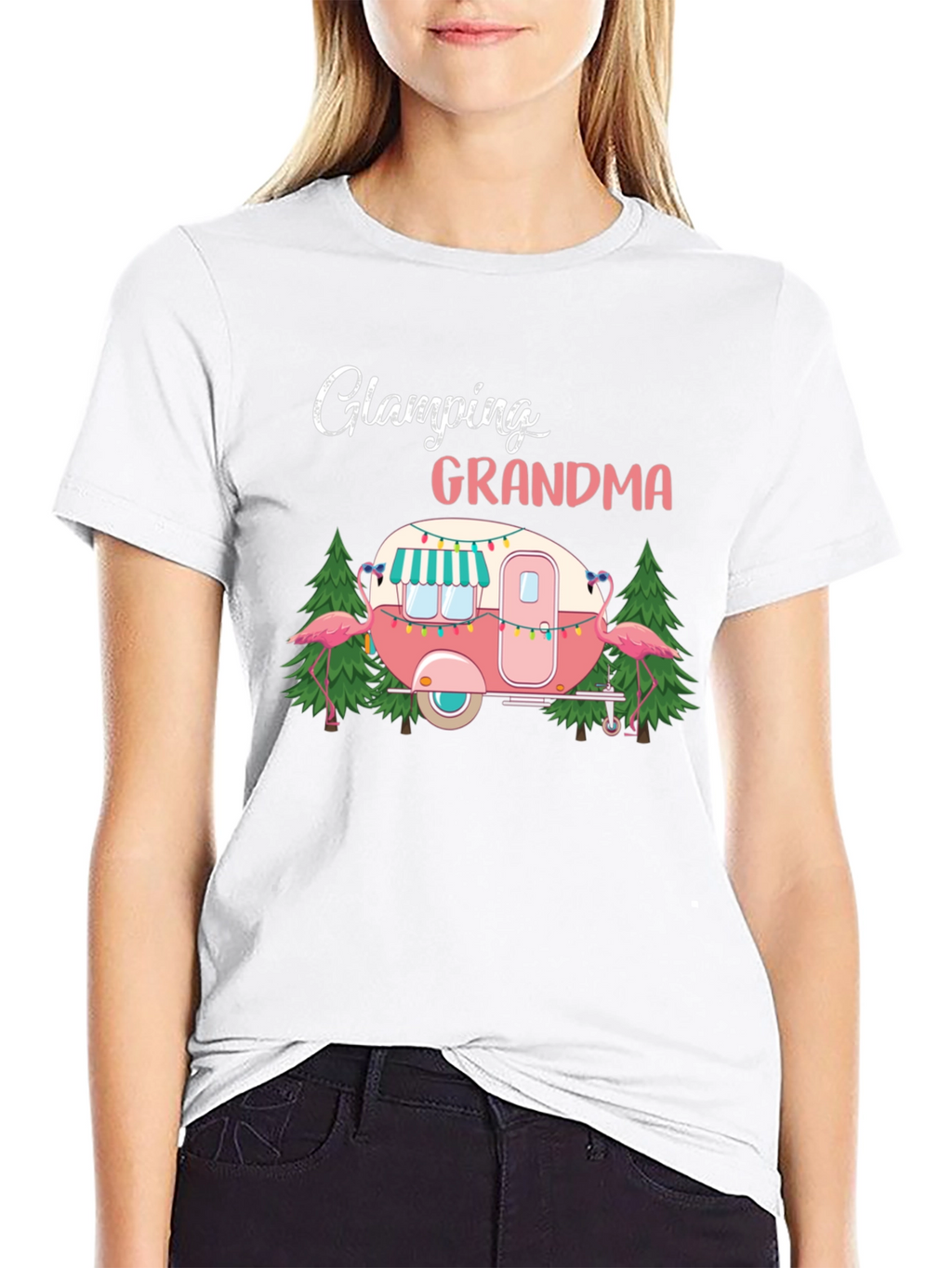 Glamping Grandma T-Shirt - Cute Camper Design