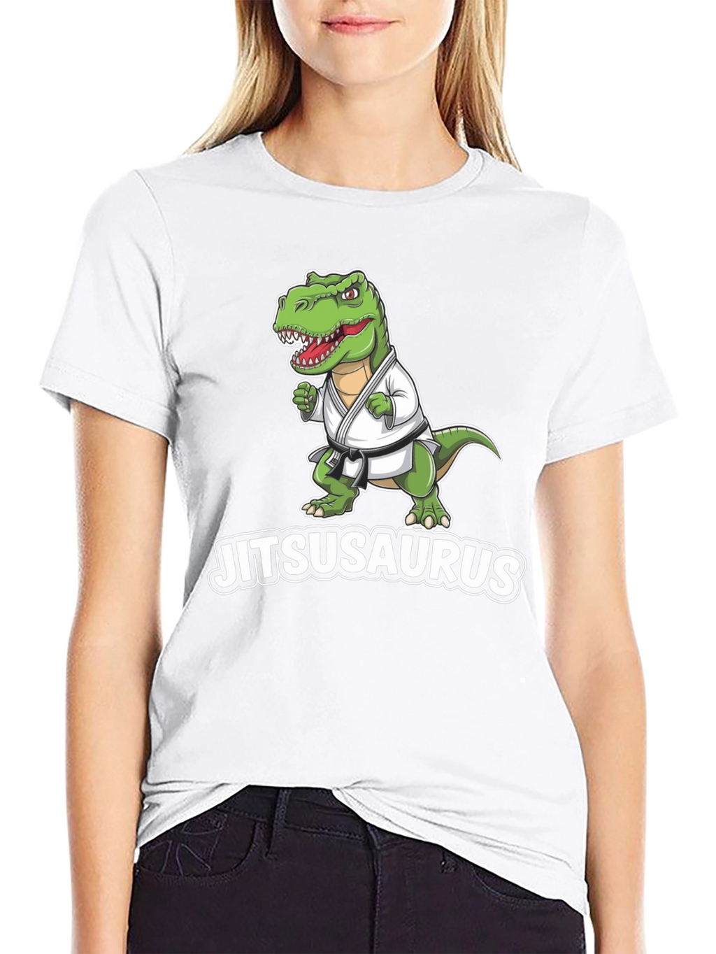 Jitsusaurus Black T-Shirt - Funny Jiu Jitsu Dinosaur Tee