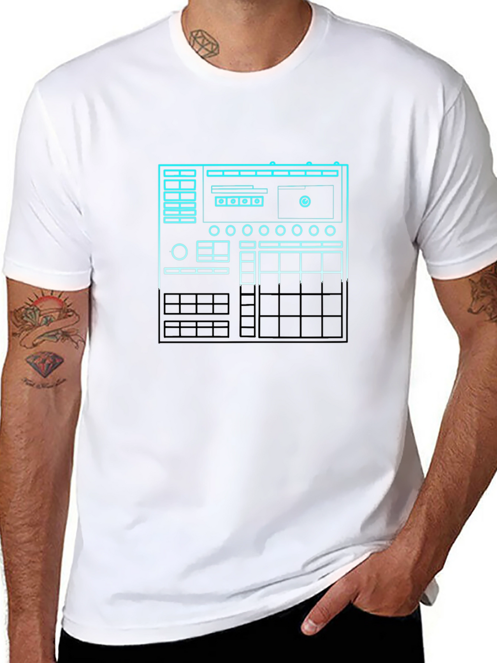 DJ Mixer Graphic Tee - Black Cotton T-Shirt
