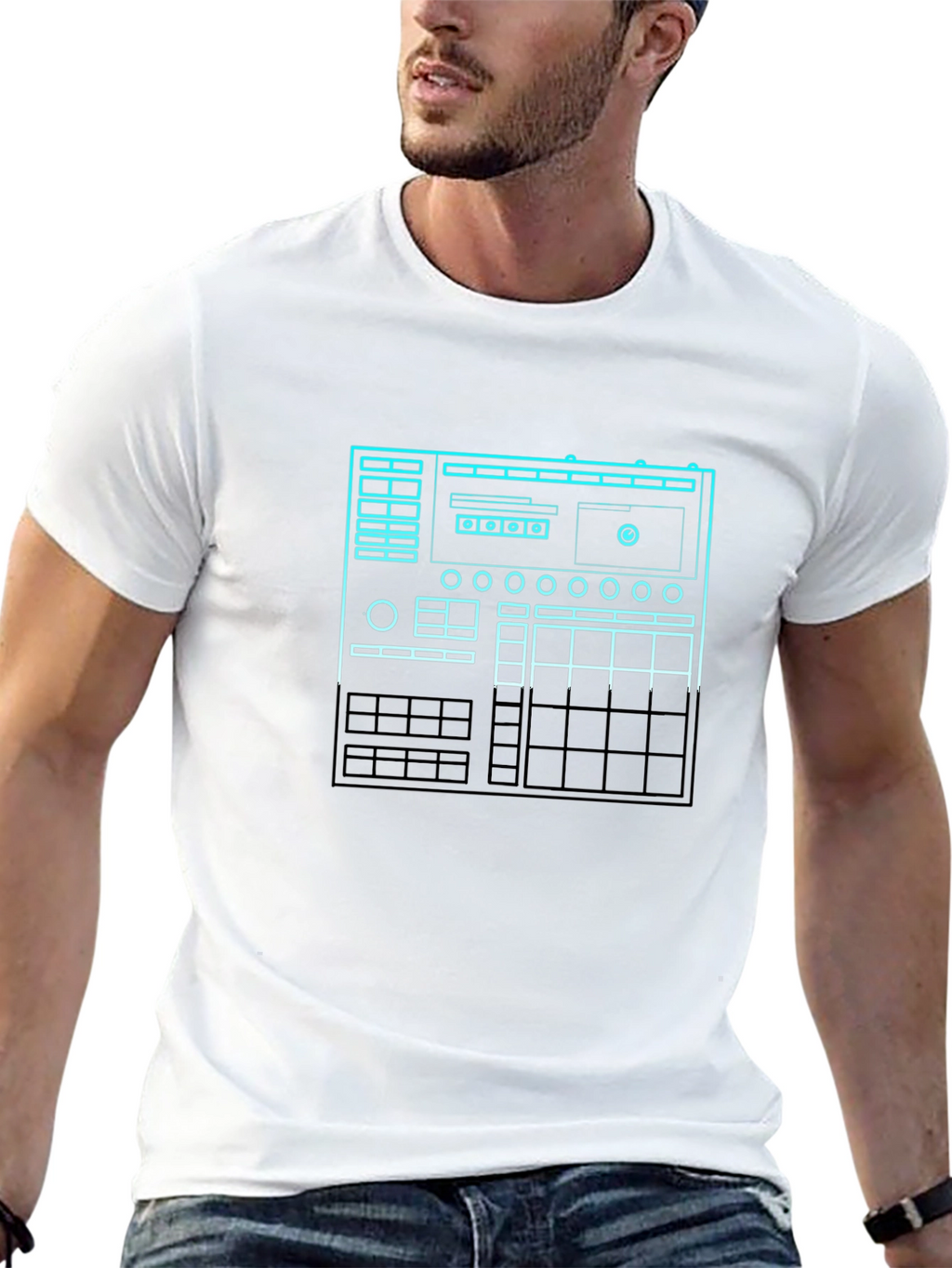 DJ Mixer Graphic Tee - Black Cotton T-Shirt