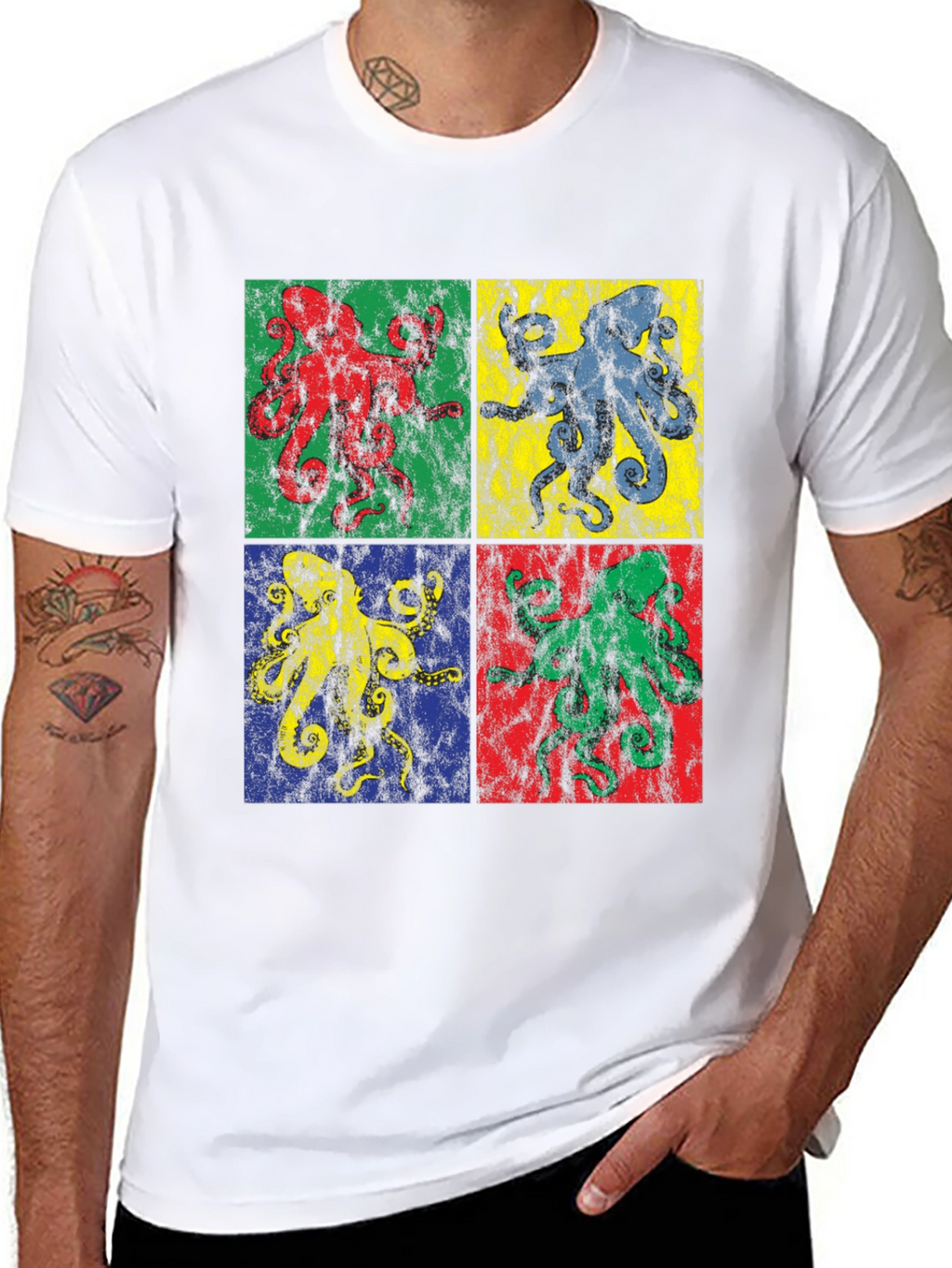 Retro Octopus Pop Art Graphic Tee
