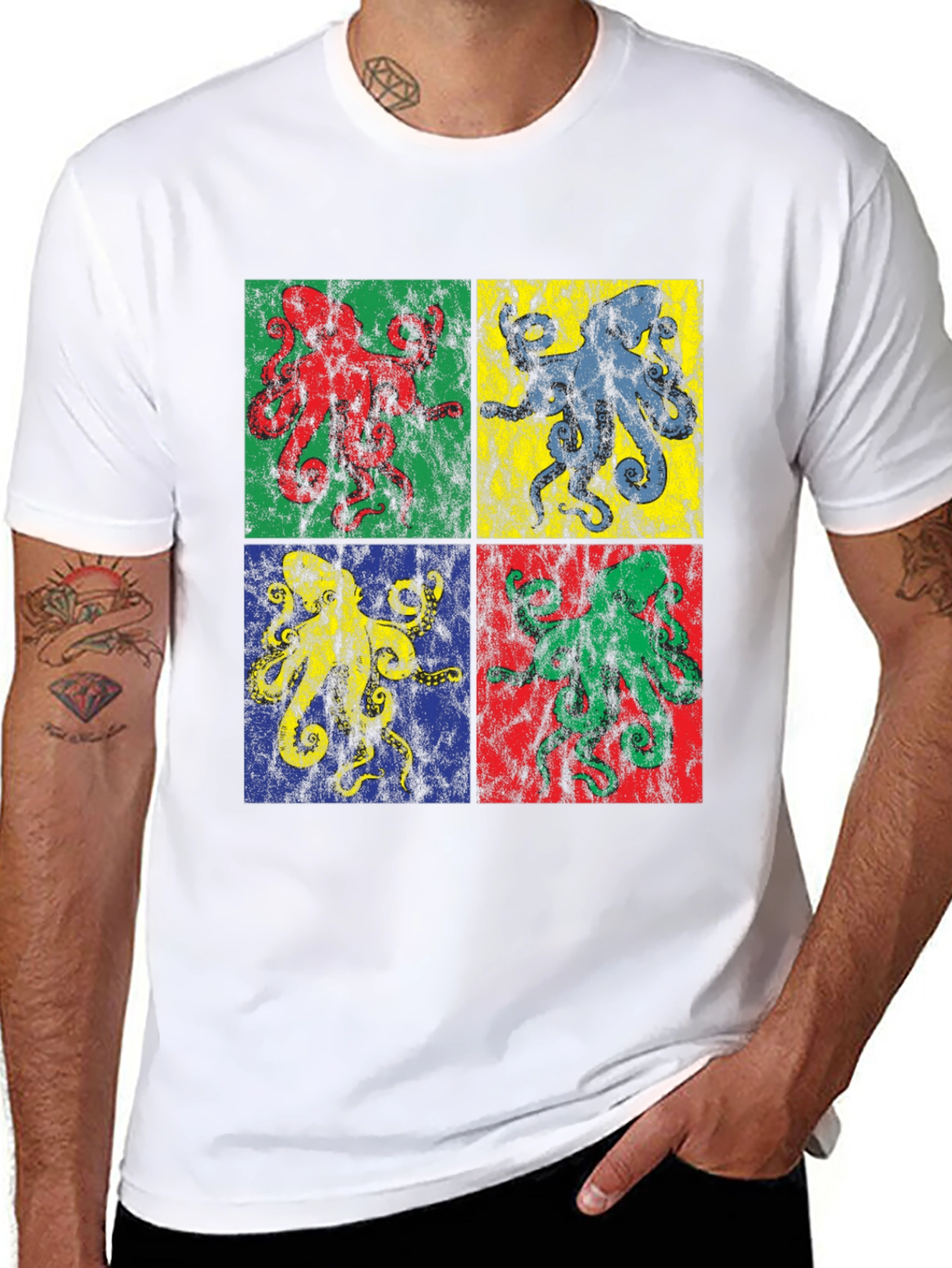 Retro Octopus Pop Art Graphic Tee