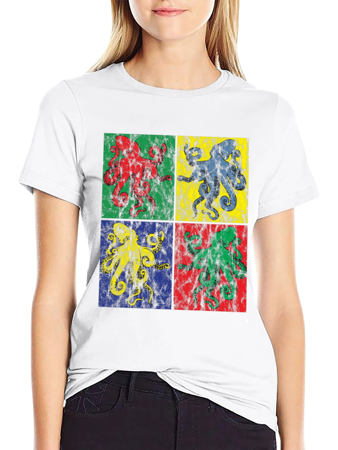 Retro Octopus Pop Art Graphic Tee