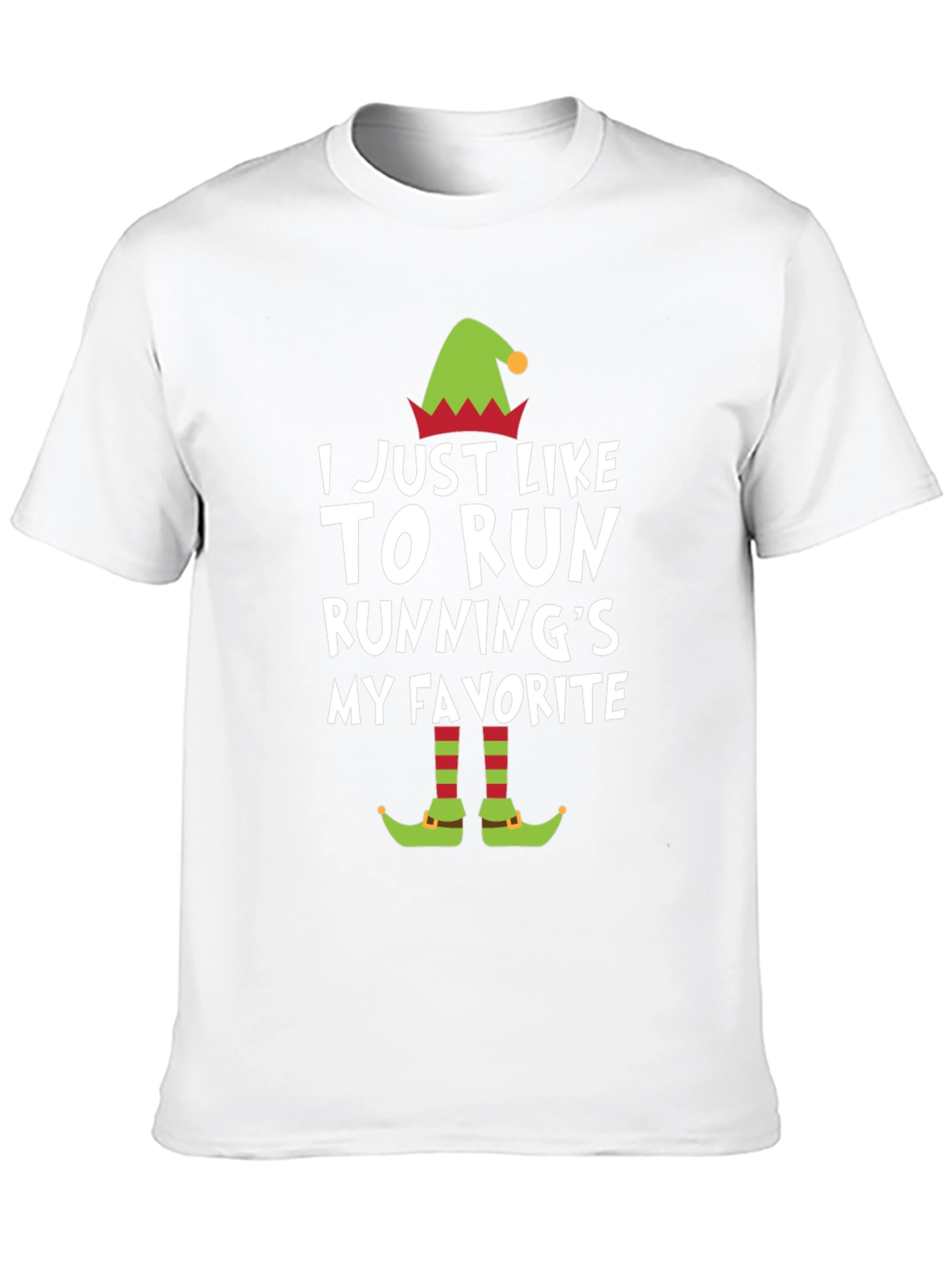 Funny Running Elf Christmas T-Shirt