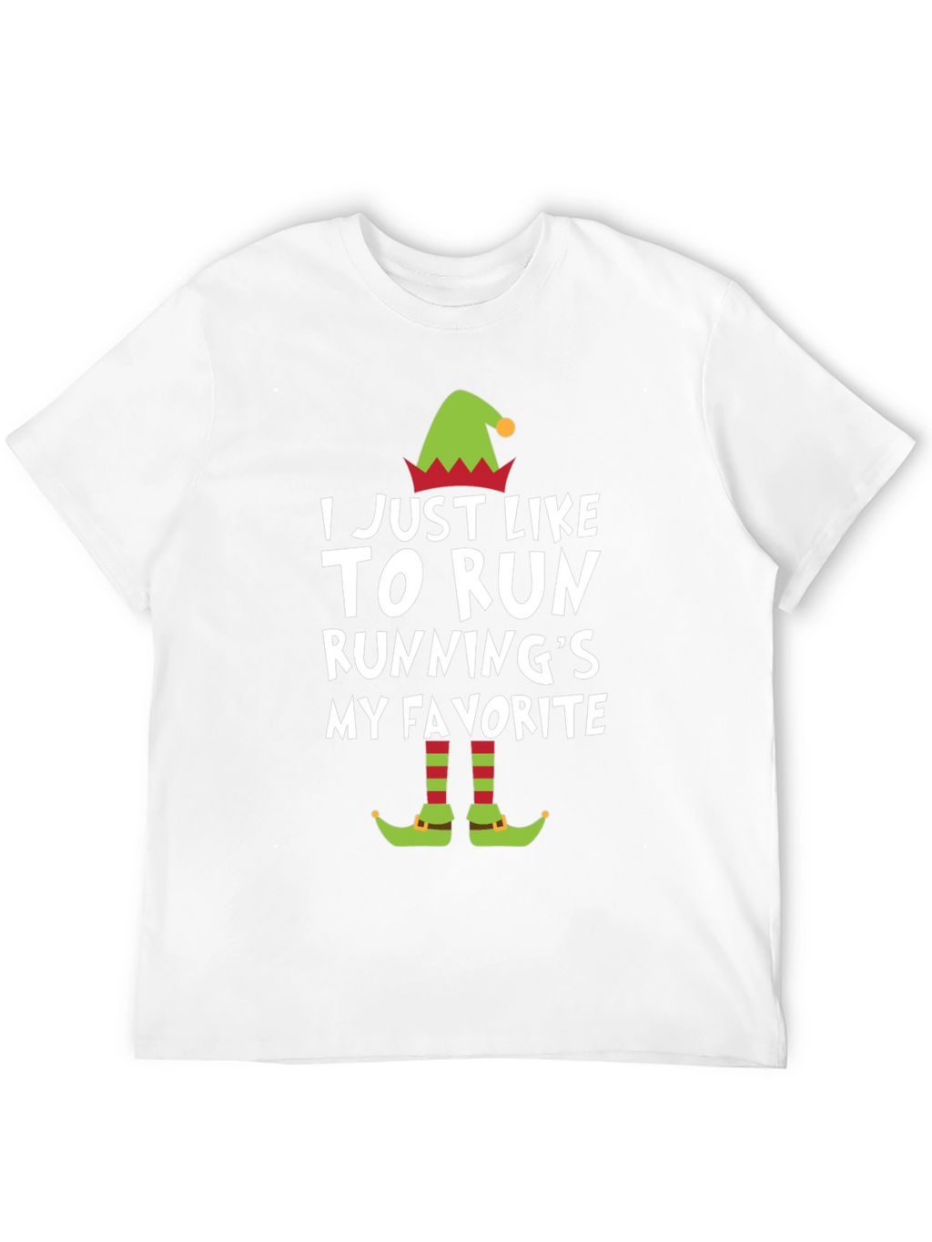 Funny Running Elf Christmas T-Shirt