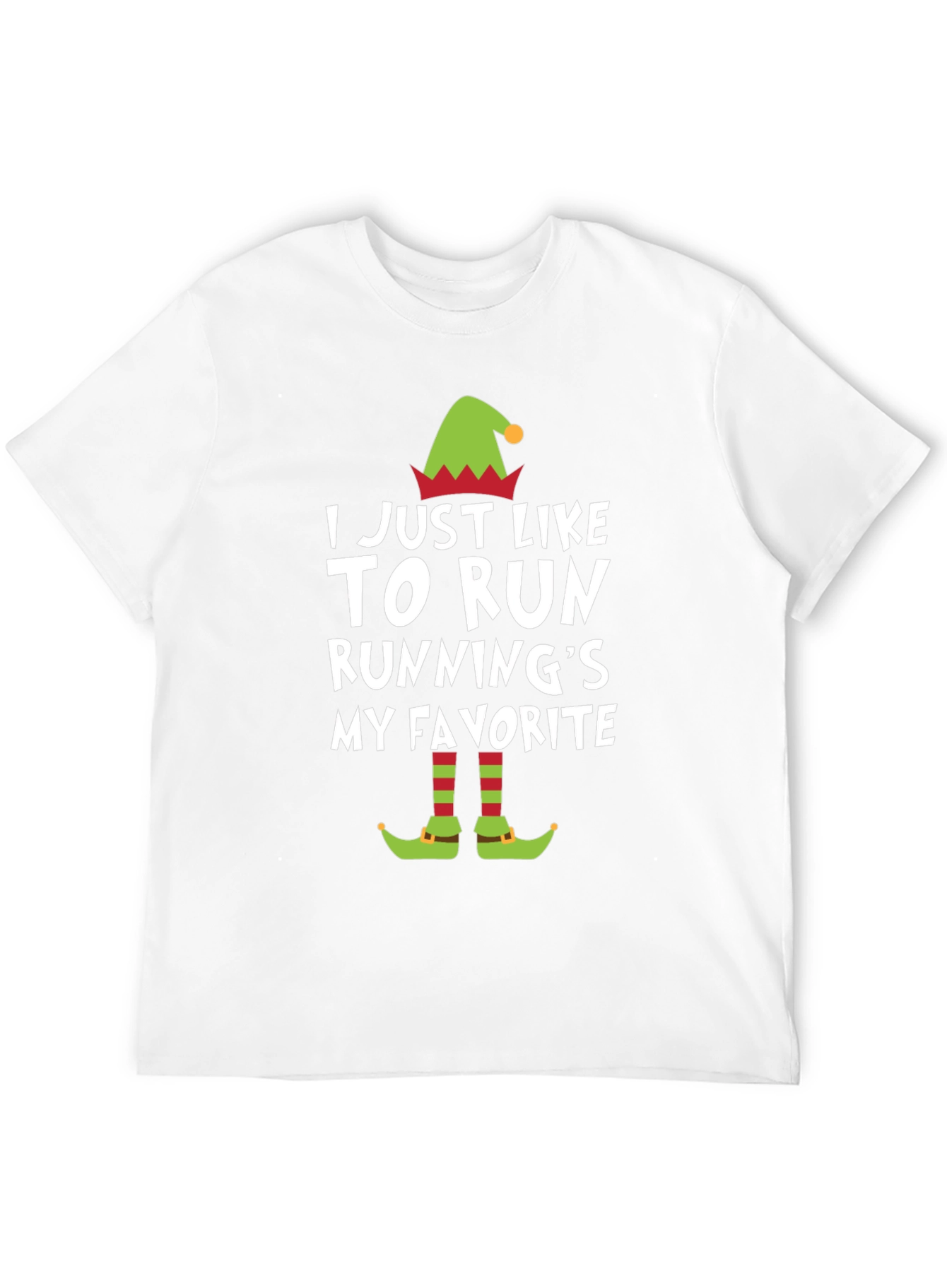 Funny Running Elf Christmas T-Shirt