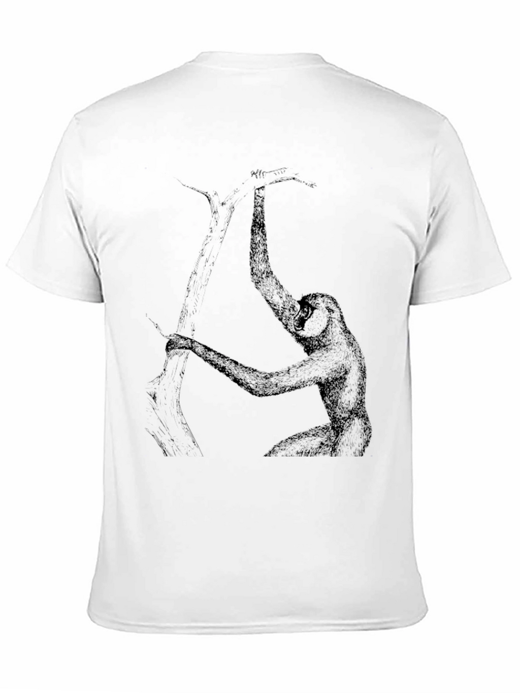 Gibbon Graphic Tee - Black Cotton T-Shirt