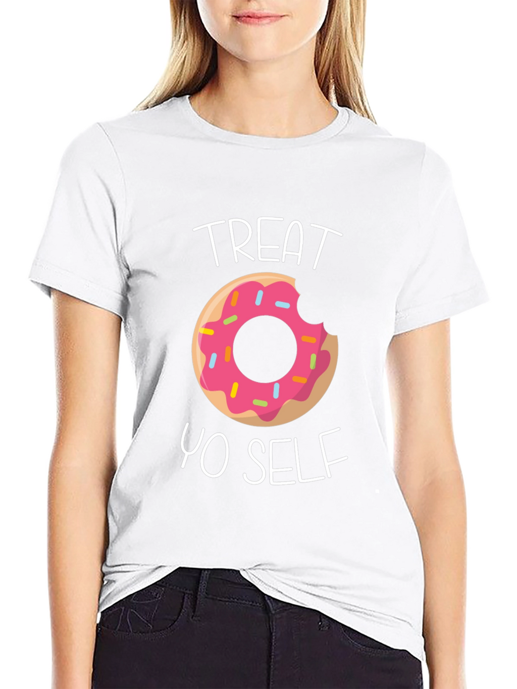 Treat Yo Self Donut T-Shirt - Funny Graphic Tee