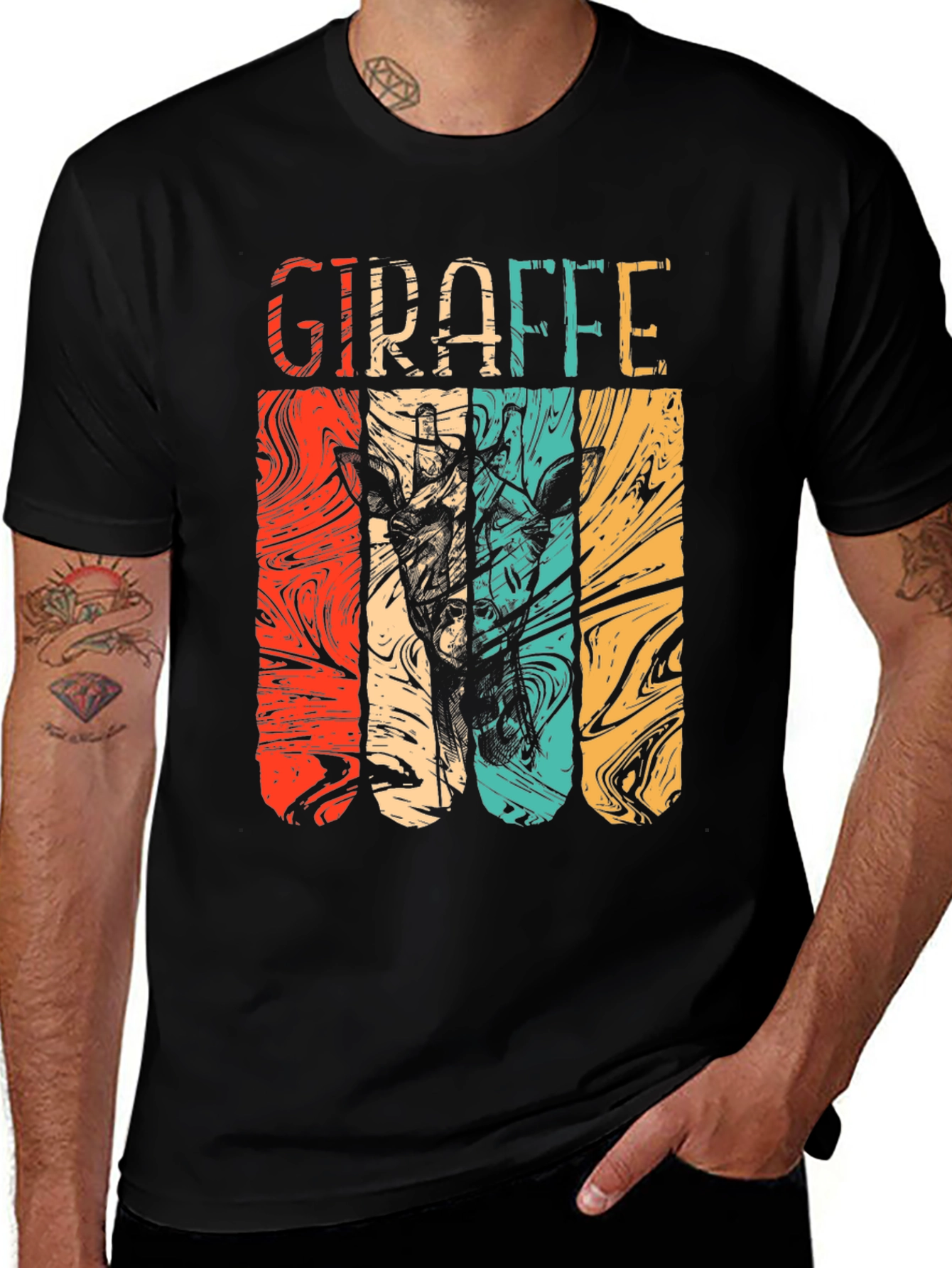 Retro Giraffe T-Shirt - Vintage Style Graphic Tee