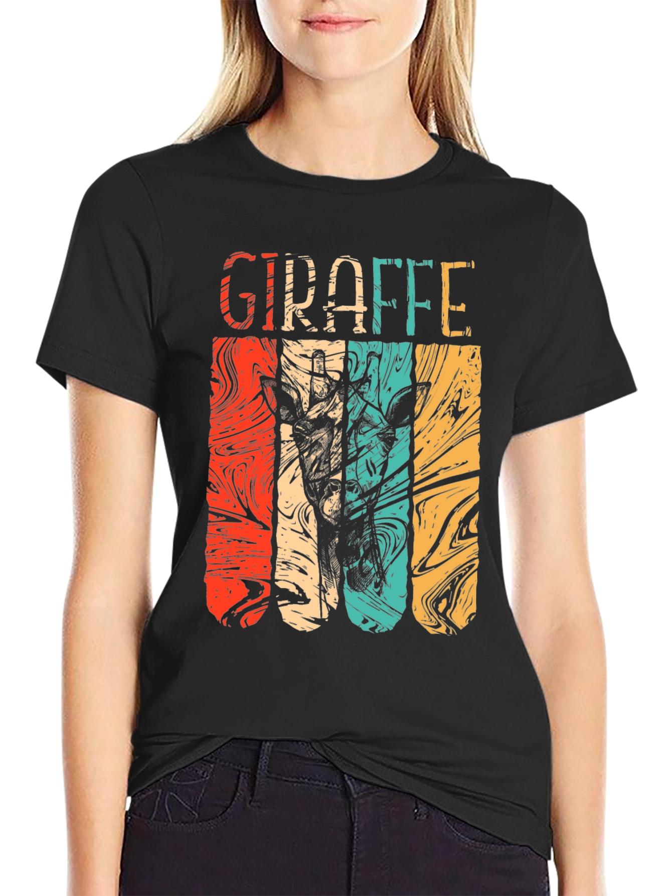 Retro Giraffe T-Shirt - Vintage Style Graphic Tee